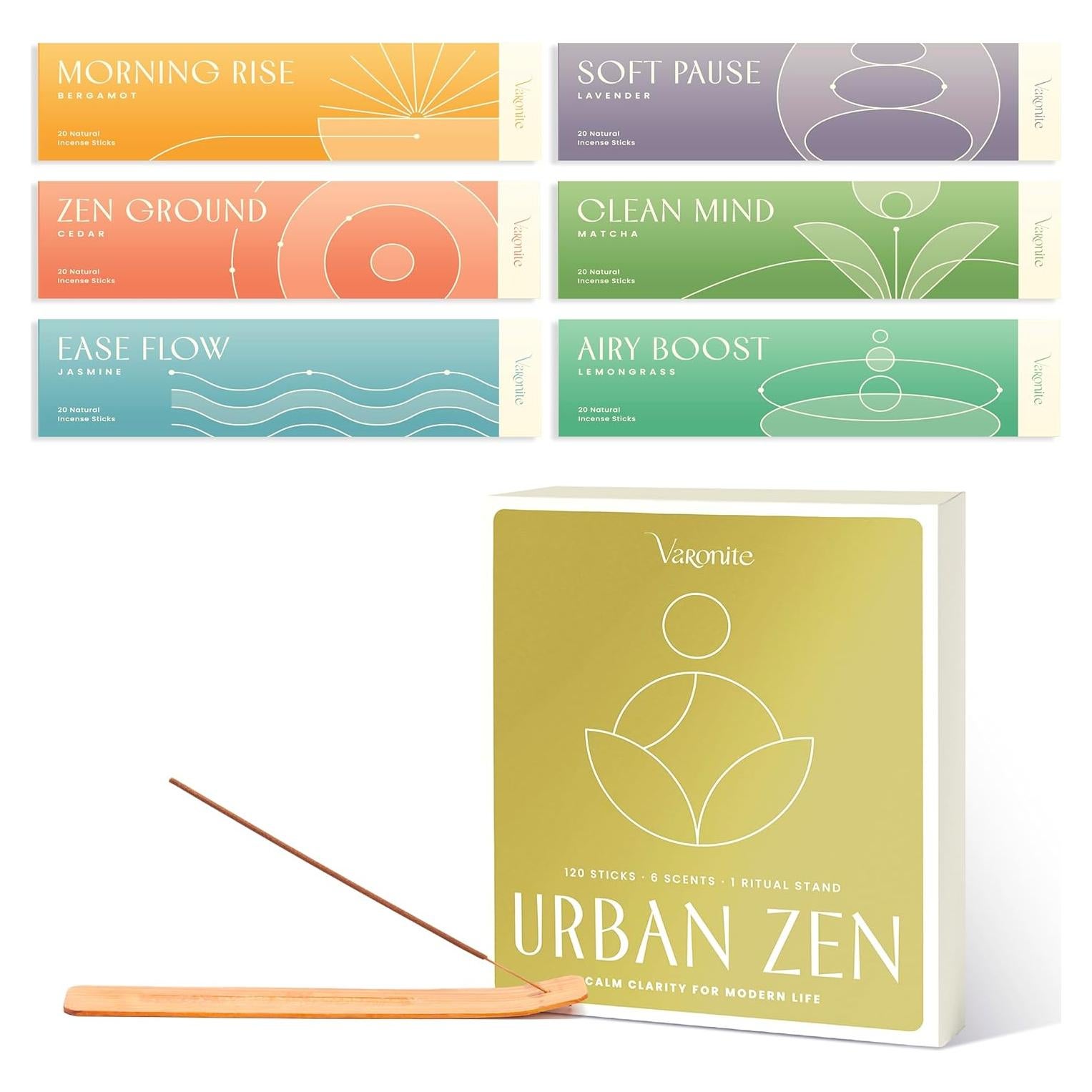 Palitos de Incienso Urban Zen Varonite - 120 Unidades