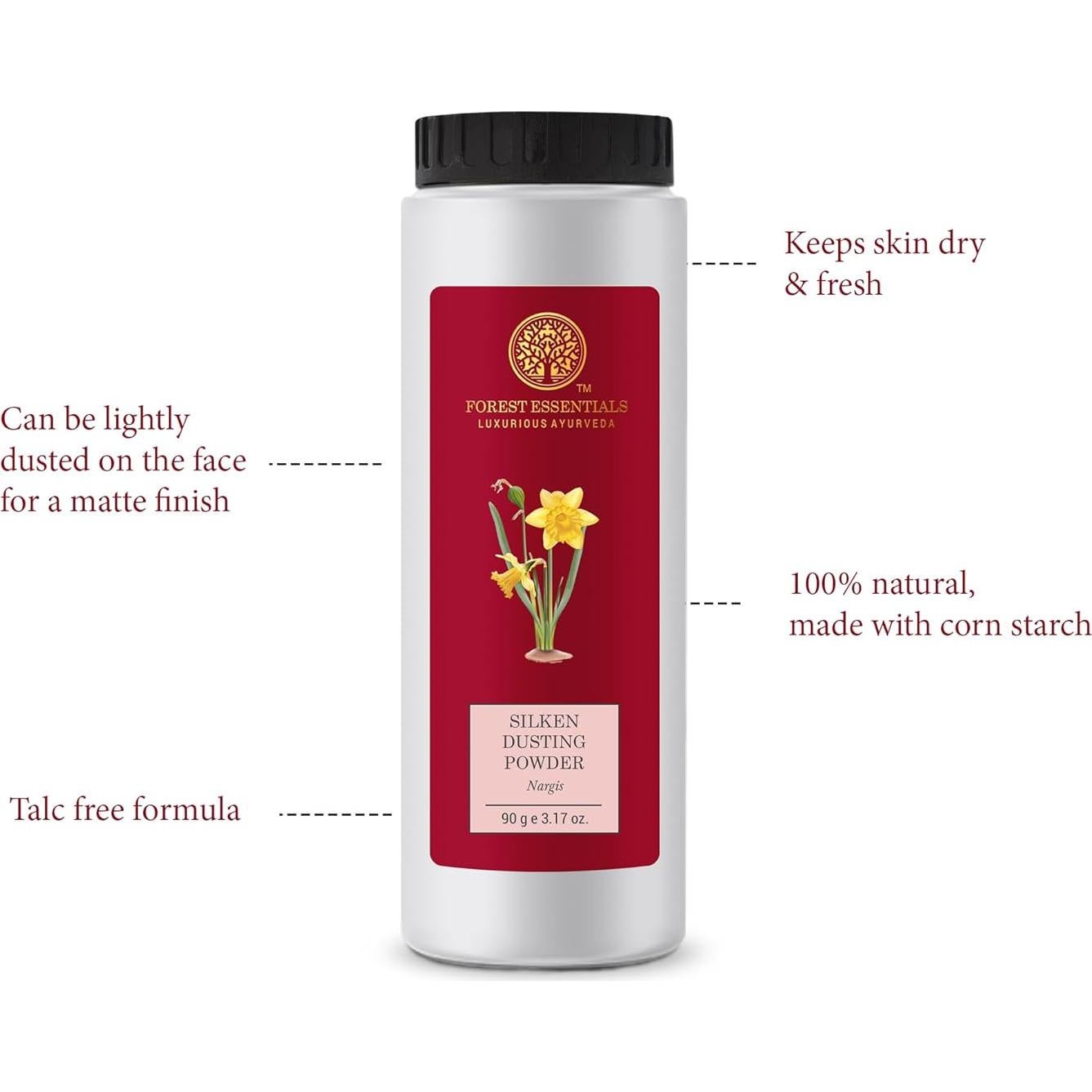 Polvo de Talco Sedoso Forest Essentials Nargis 100g