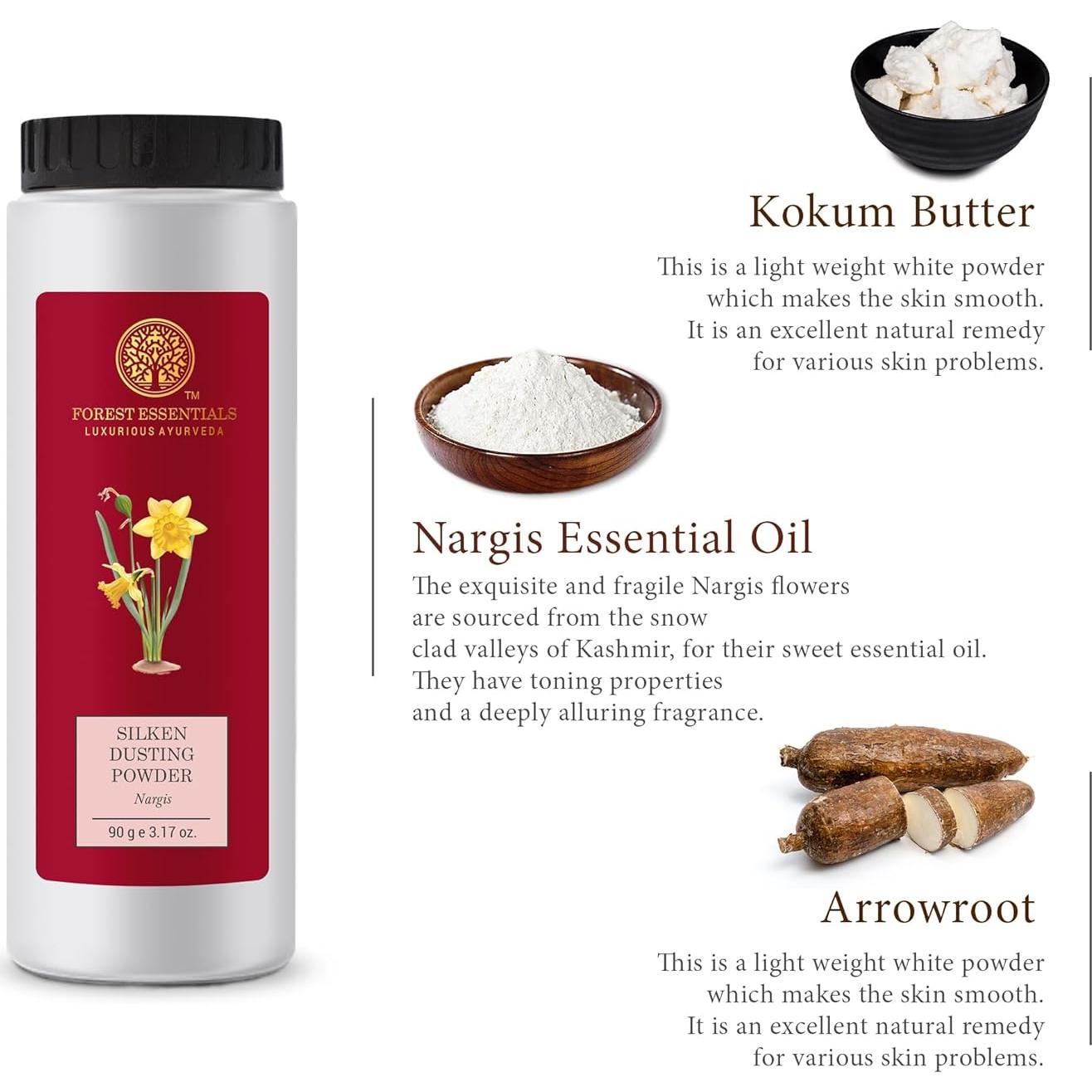 Polvo de Talco Sedoso Forest Essentials Nargis 100g