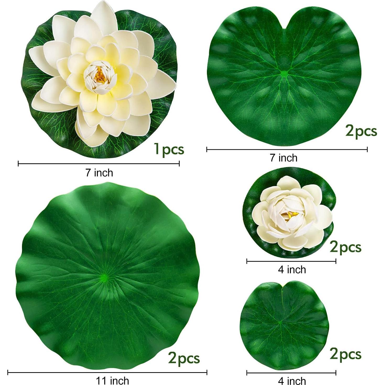 Almohadillas de Lirio Artificial FFNIU 9 Piezas para Estanques