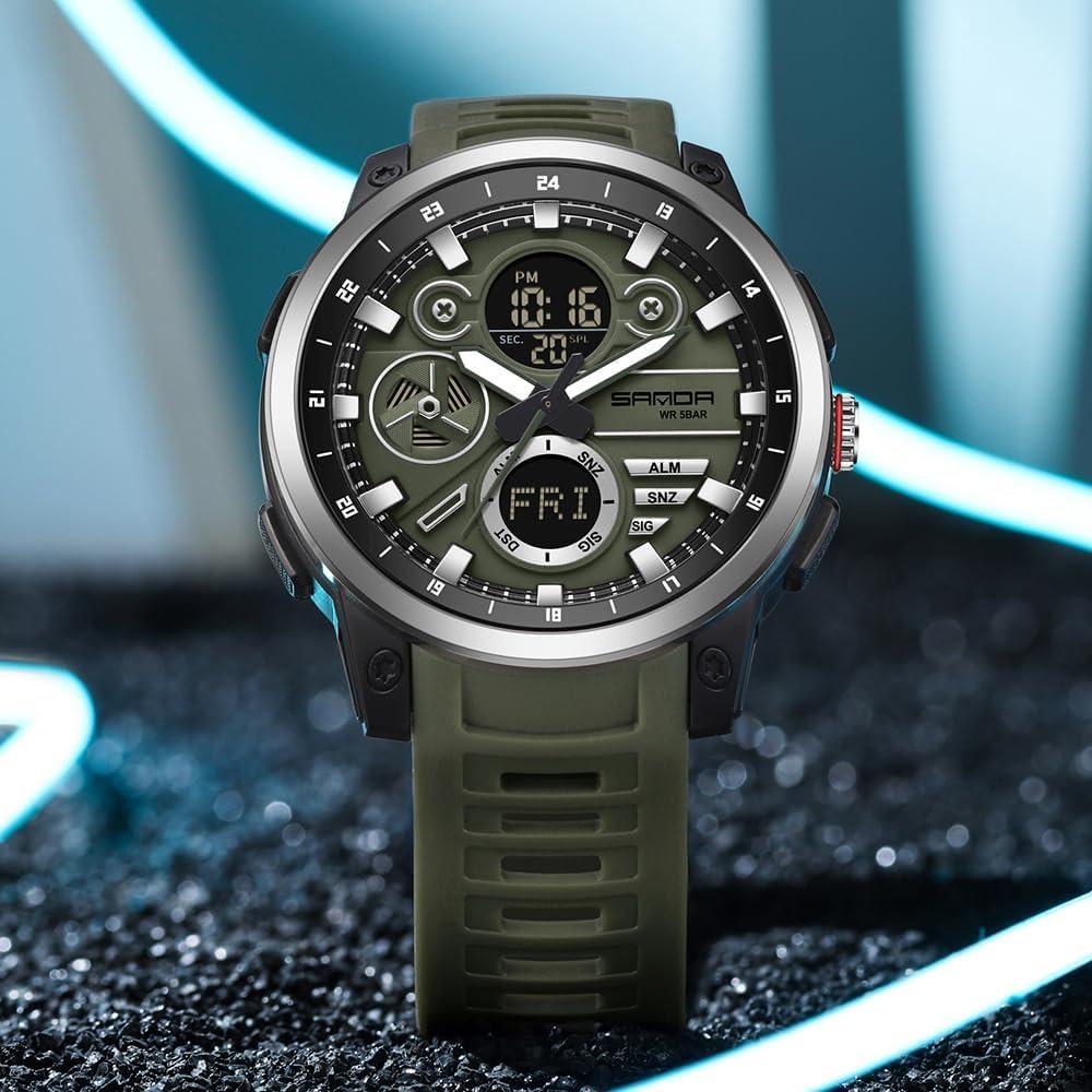 Reloj Deportivo KXAITO Militar Digital Resistente al Agua 50m