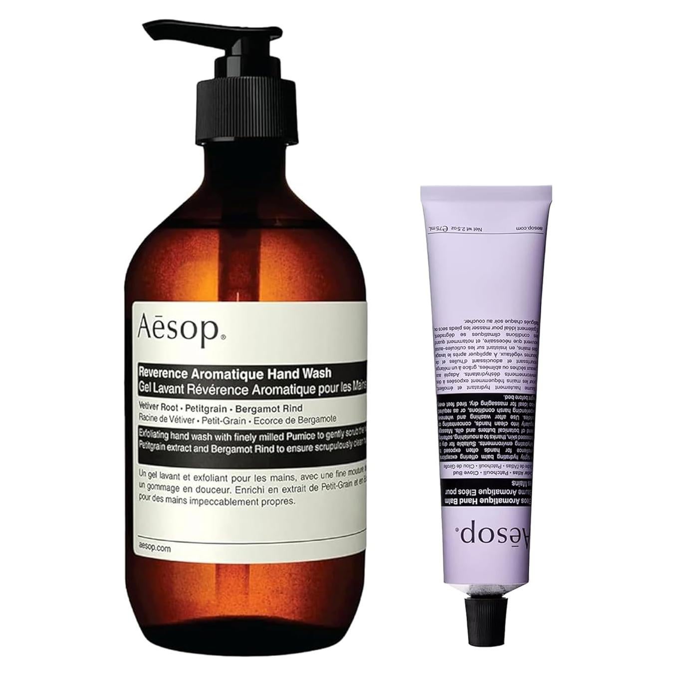 Set Cuidado de Manos Aesop: Jabón 500ml + Bálsamo 70ml