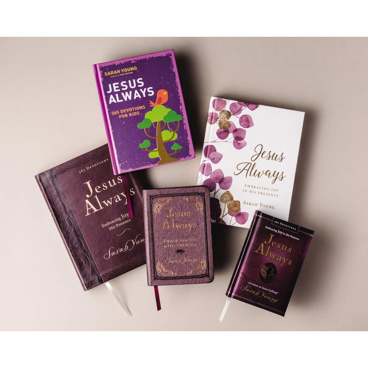 Jesus Always, Padded Hardcover, with Scripture References: Embracing Joy in His Presence (A 365-Day Devotional) – The Perfect Christian Christmas Gift