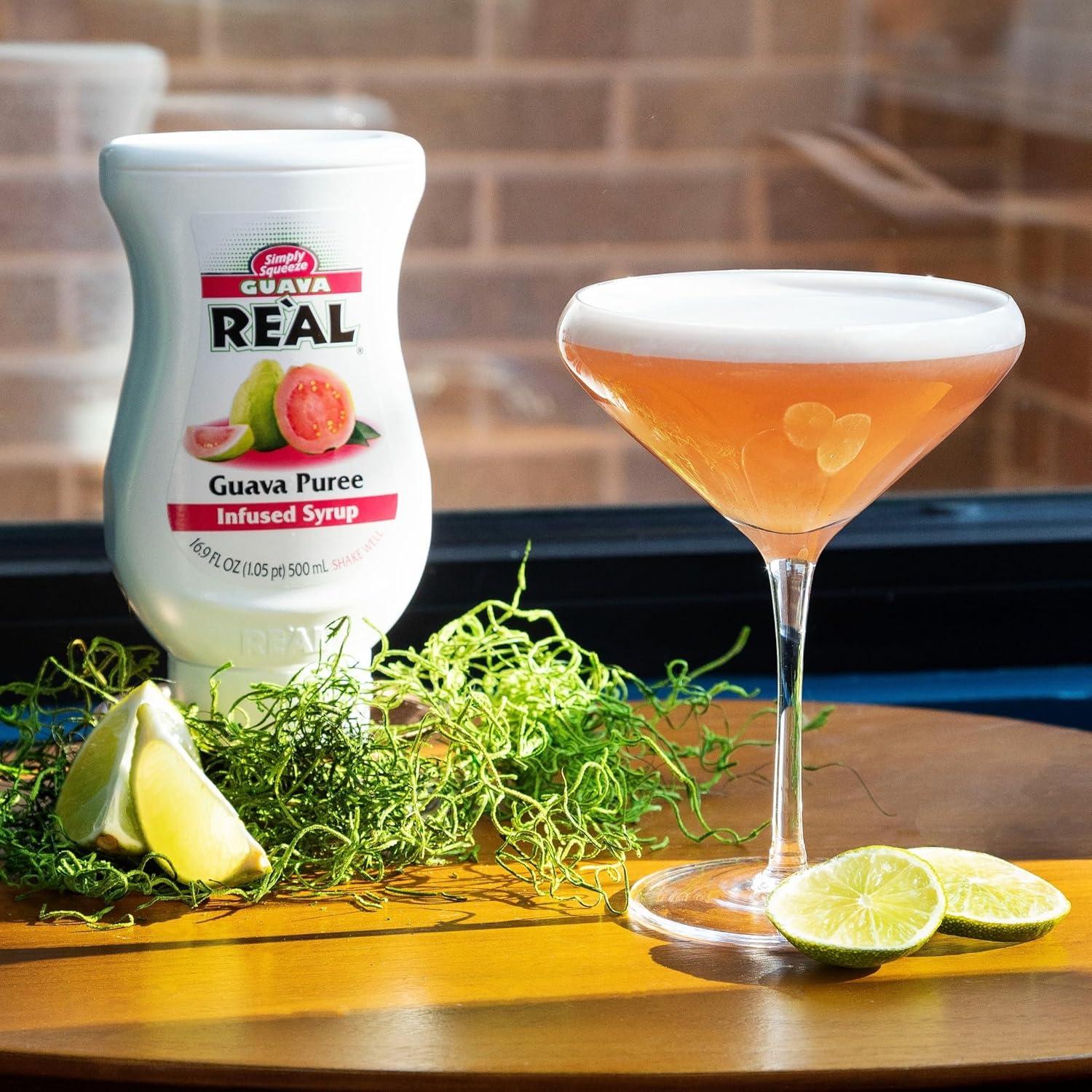 Jarabe de Guayaba Reàl Infused Exotics - Paquete de 3 Botellas 500ml