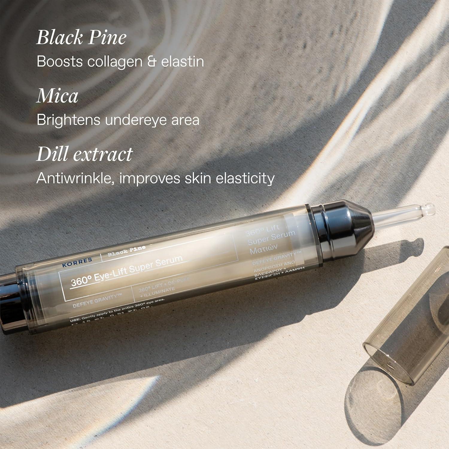 Sérum para Ojos KORRES Black Pine 3D 15 ml - Anti-envejecimiento