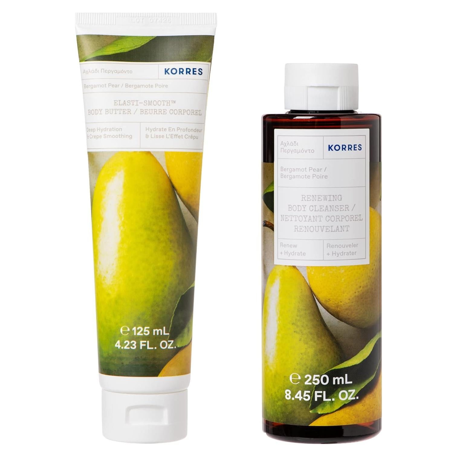 KORRES Paquete Corporal Pera de Bergamota 2 Piezas 375 ml