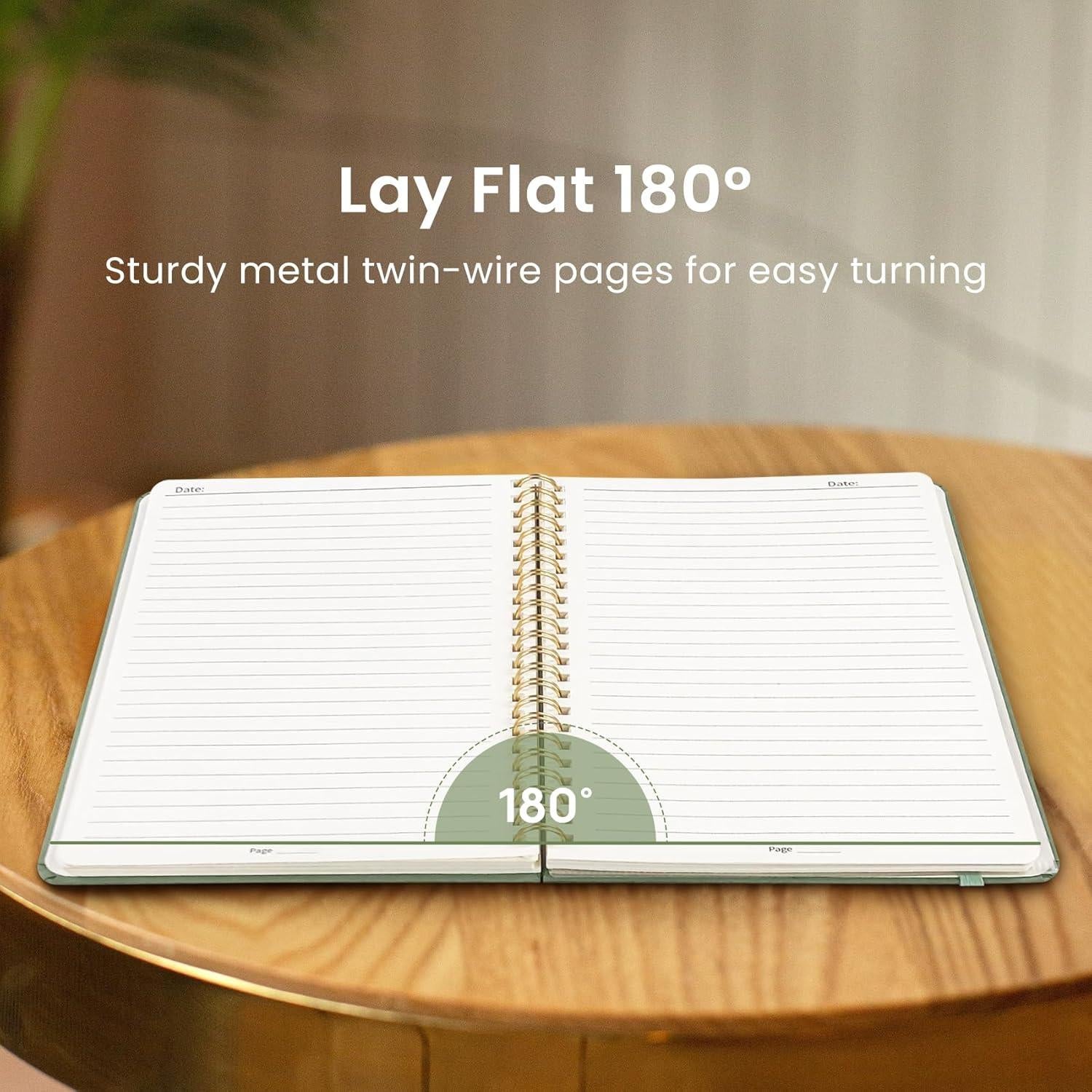 Cuaderno Espiral Rayado Taja Verde A5 140 Páginas Tapa Dura