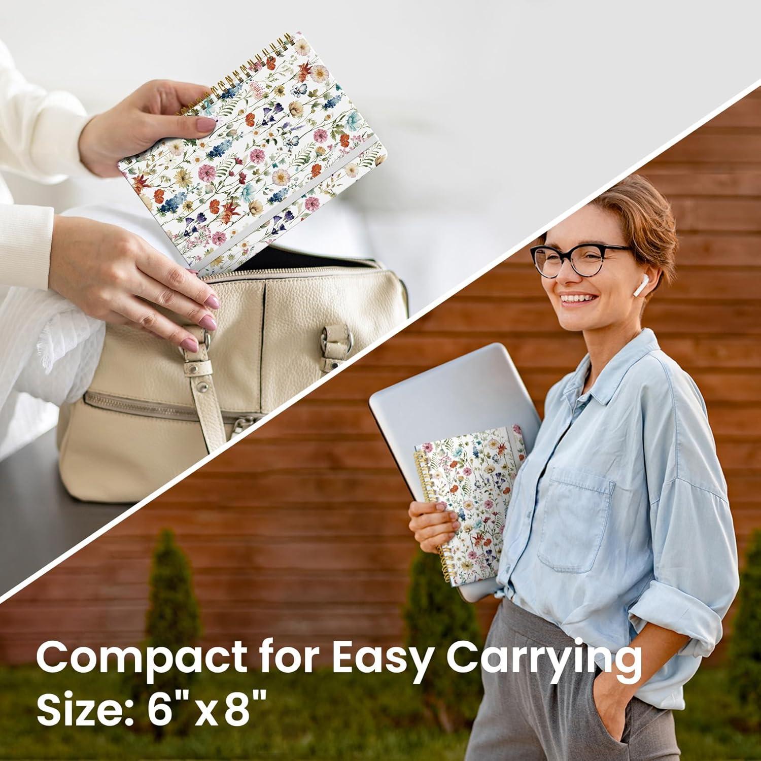 Cuaderno Espiral Taja A5 Floral 140 Páginas Rayadas