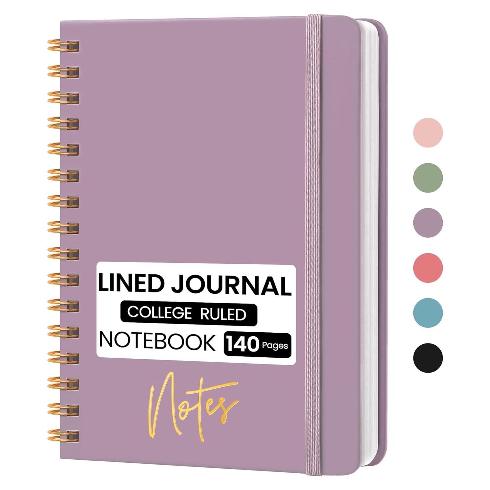 Cuaderno Espiral Tapa Dura CICPAP A5 Rayado Púrpura