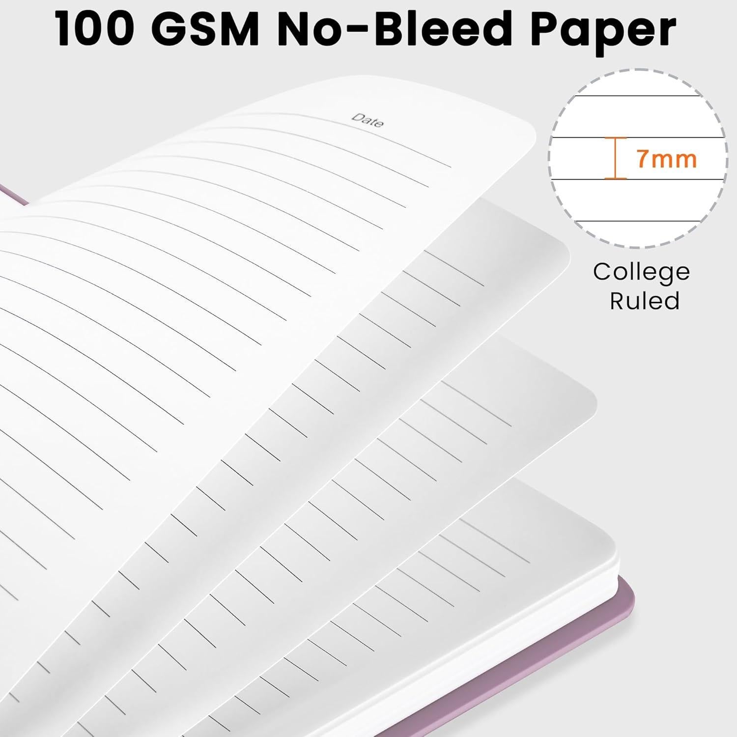 Cuaderno Espiral Tapa Dura CICPAP A5 Rayado Púrpura