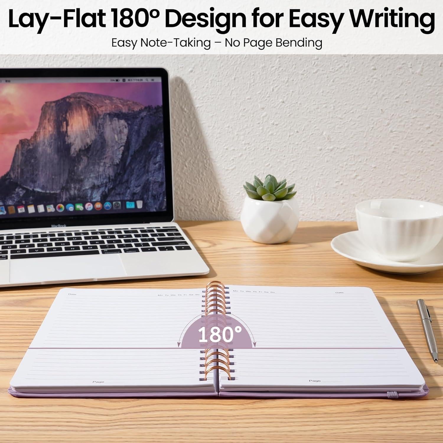 Cuaderno Espiral Tapa Dura CICPAP A5 Rayado Púrpura