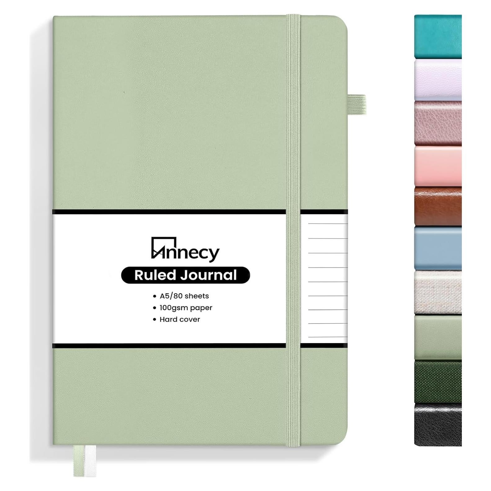 Cuaderno Rayado Annecy Verde Grisáceo 160 Páginas 100 GSM