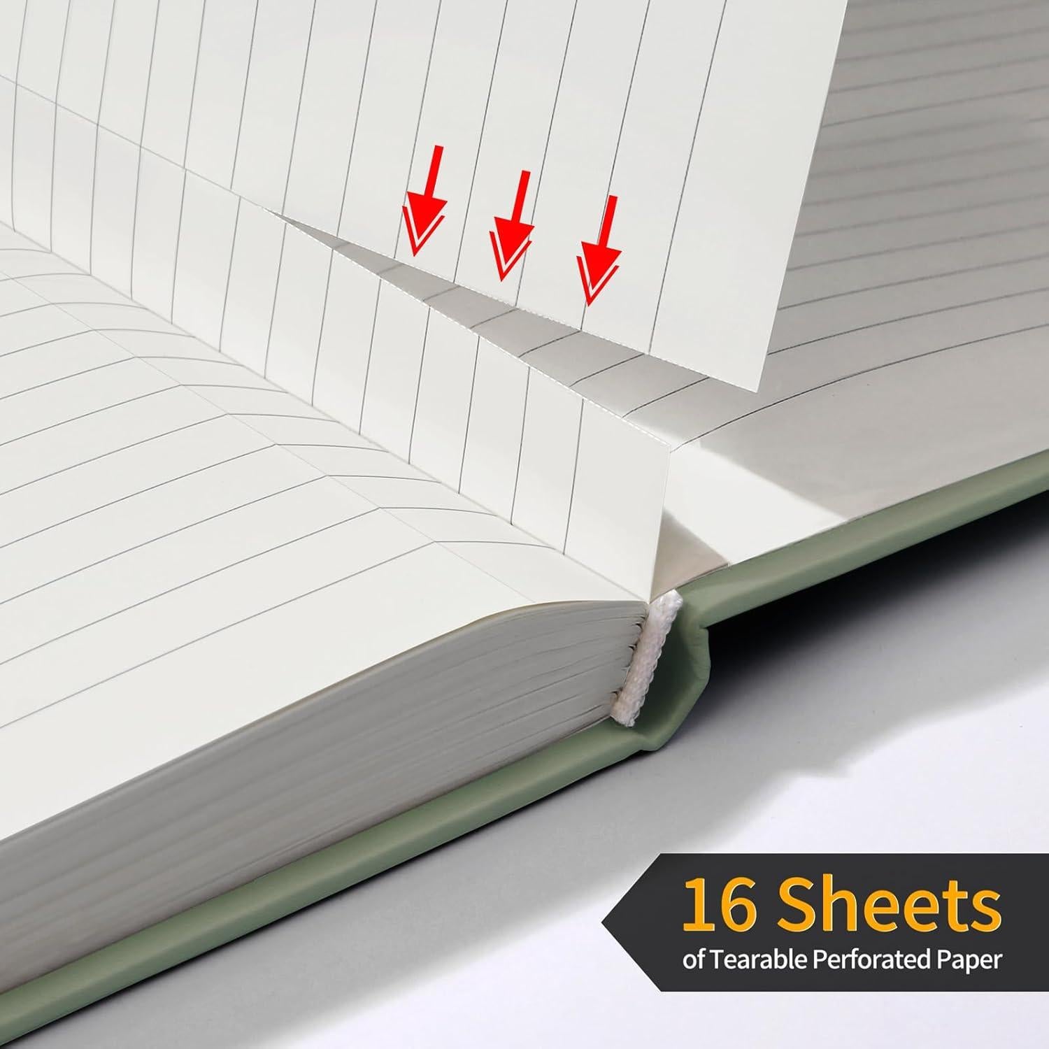 Cuaderno Rayado Annecy Verde Grisáceo 160 Páginas 100 GSM