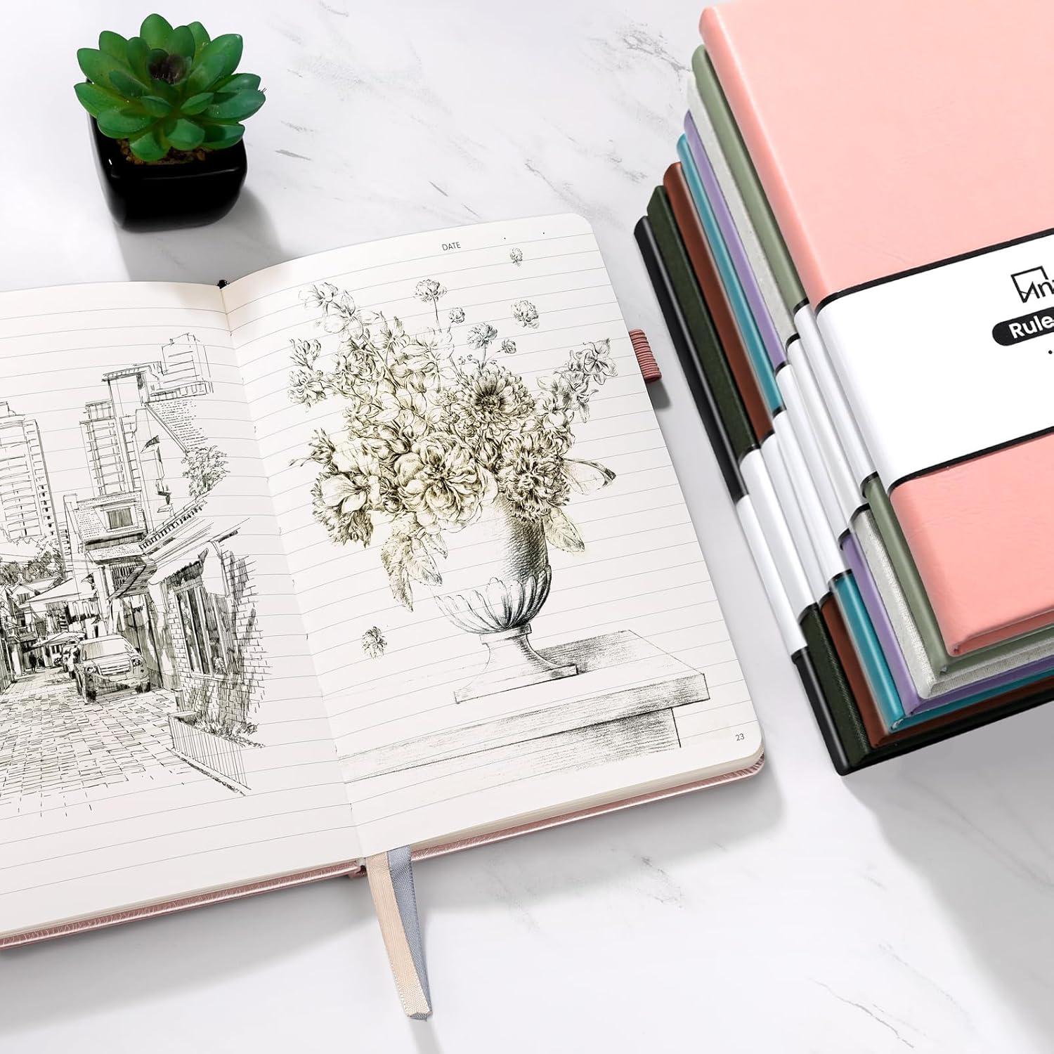 Cuaderno Rayado Annecy Verde Grisáceo 160 Páginas 100 GSM