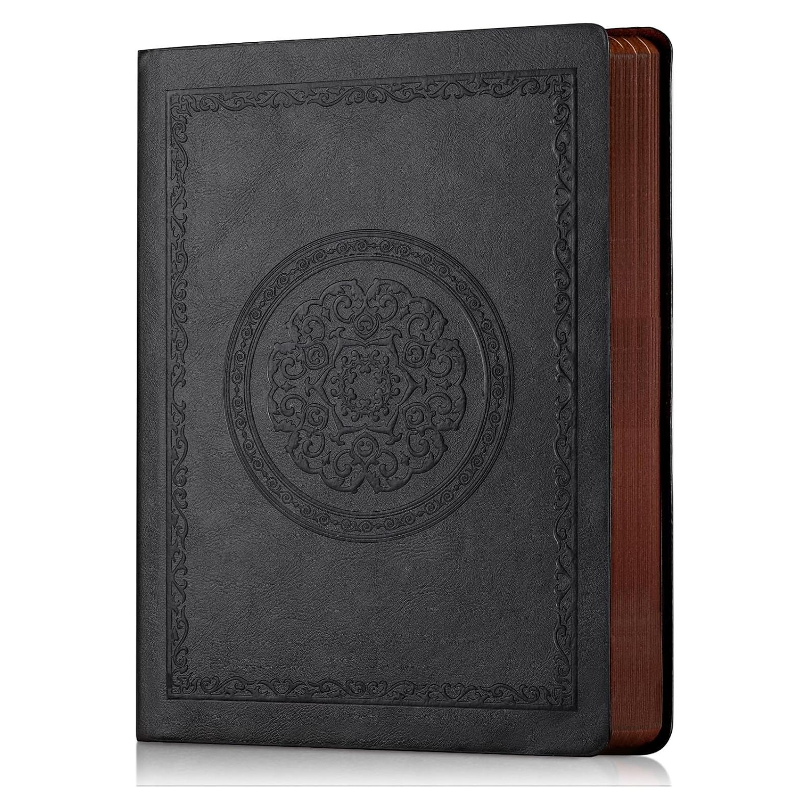 Cuaderno de Piel Vintage Fetinar A5 Rayado 300 Páginas Negro