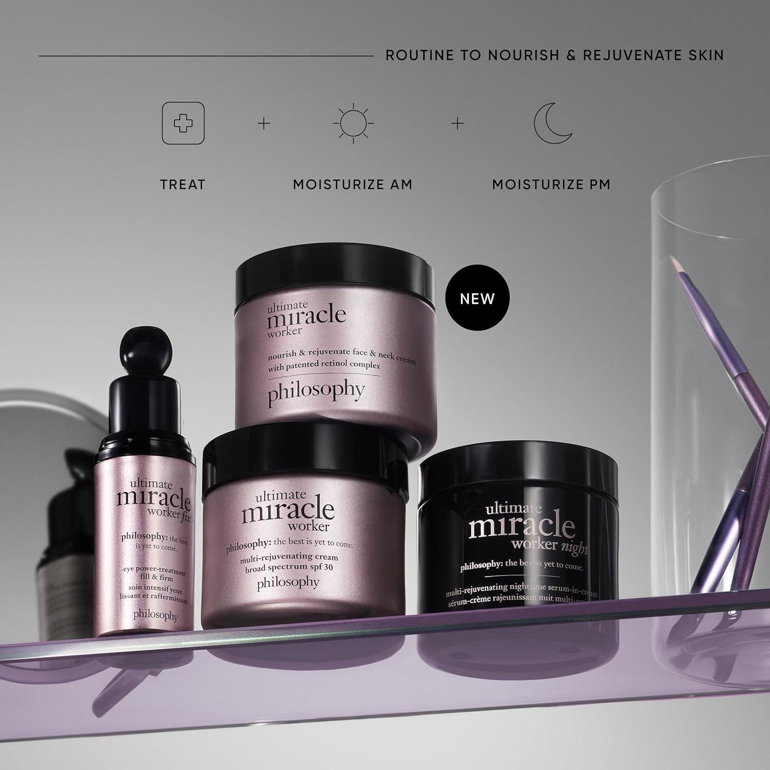 Crema Facial Philosophy Ultimate Miracle Worker 56.7g - Hidratante con Retinol y Ceramidas