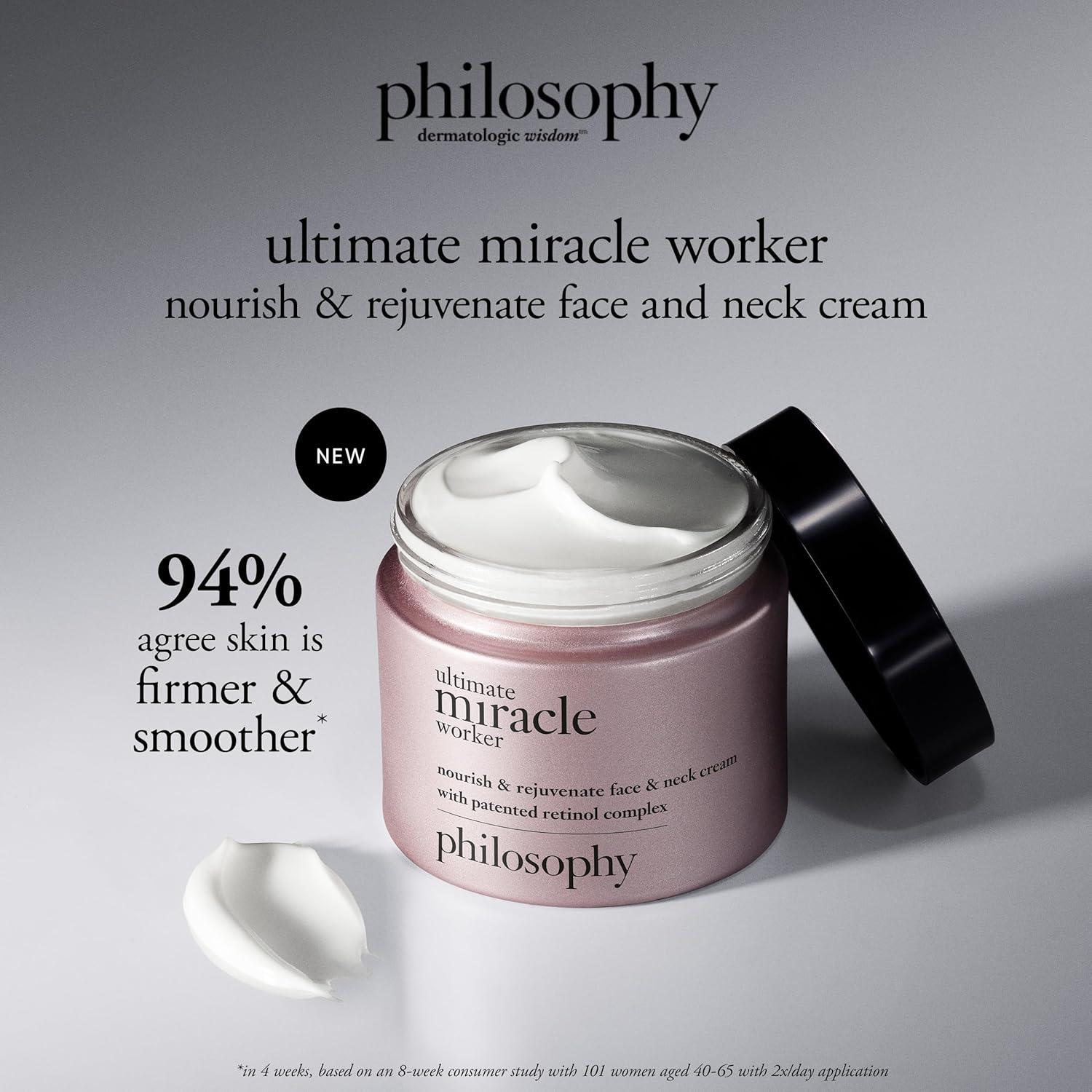 Crema Facial Philosophy Ultimate Miracle Worker 56.7g - Hidratante con Retinol y Ceramidas