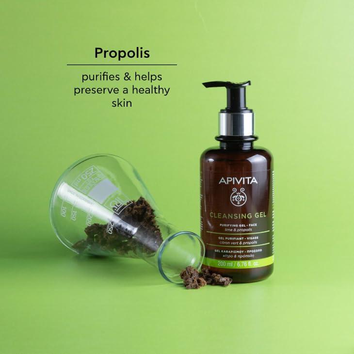 Gel Limpiador Purificante Apivita con Lima y Propóleo 200 mL