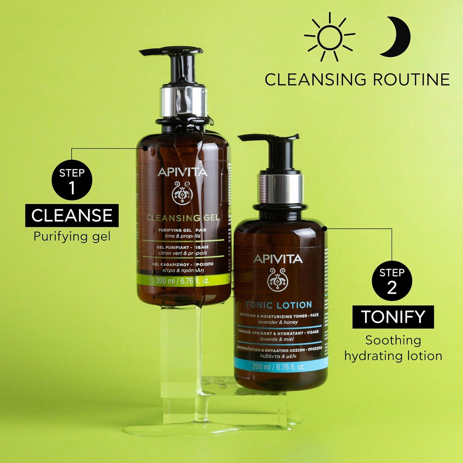 Gel Limpiador Purificante Apivita con Lima y Propóleo 200 mL