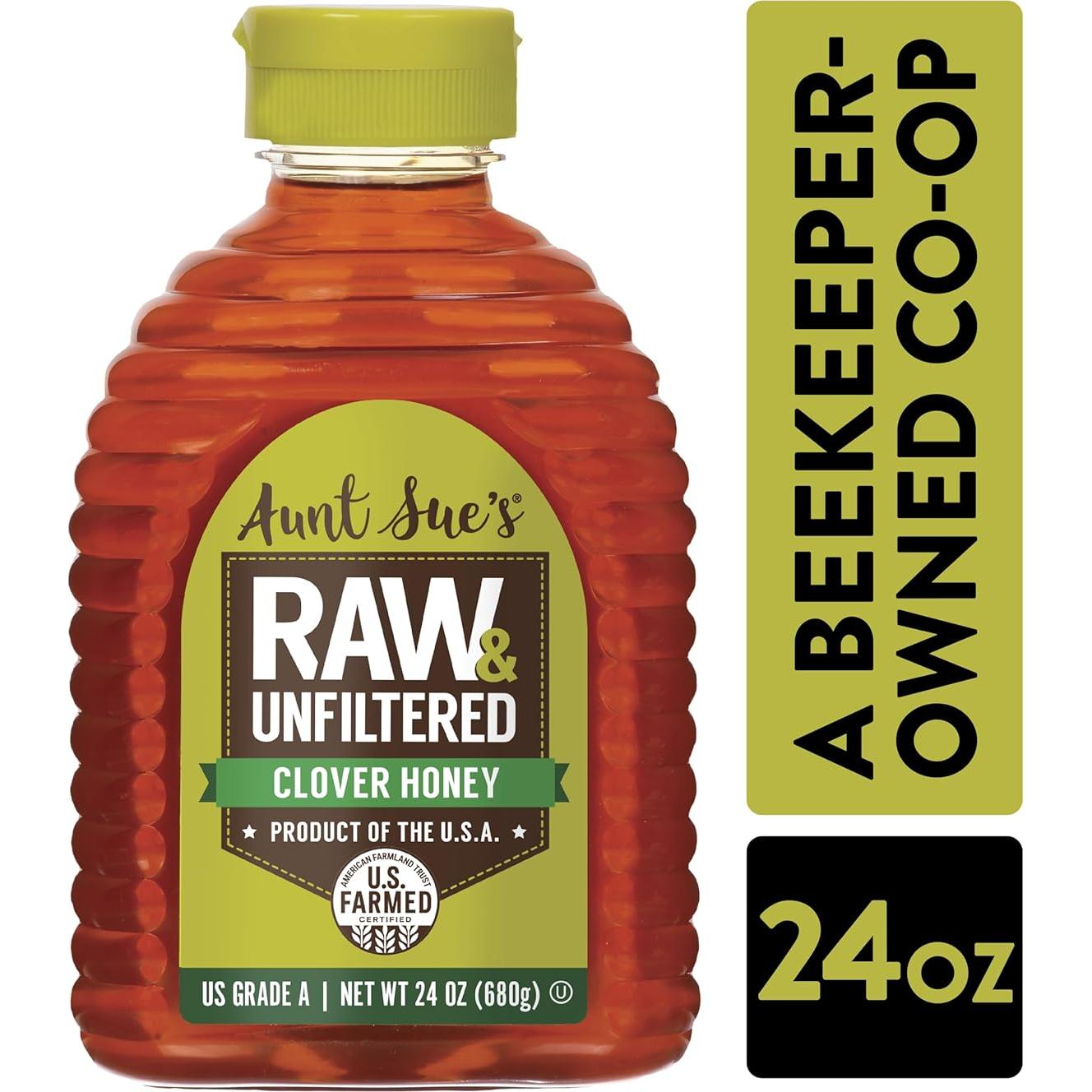 Miel Cruda y Sin Filtrar Tía Sue 680g - Miel de Trébol