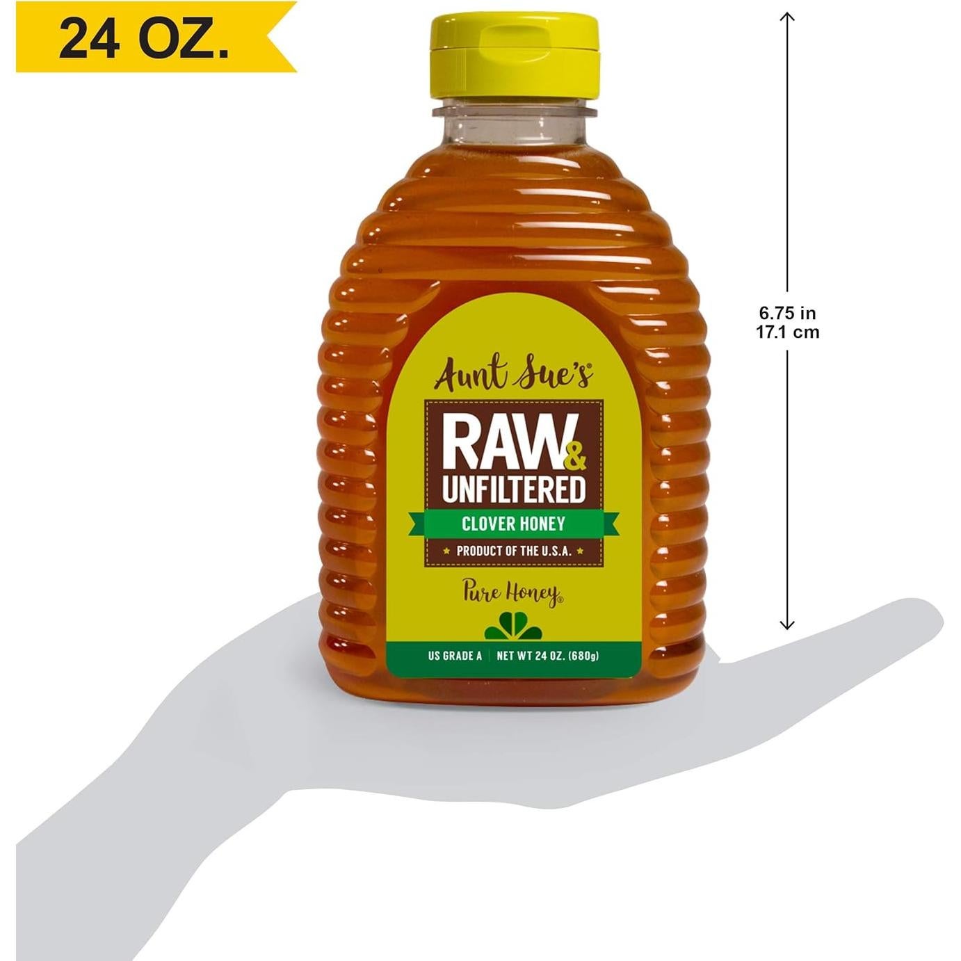 Miel Cruda y Sin Filtrar Tía Sue 680g - Miel de Trébol