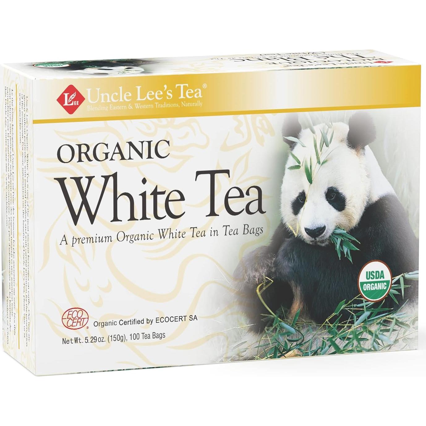 Té Blanco Orgánico Uncle Lee - 200 Bolsitas Premium Antioxidantes
