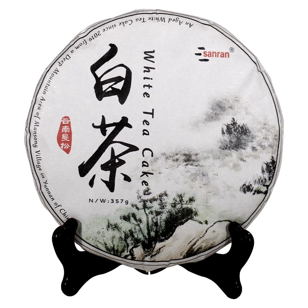 Torta de Té Blanco SANRAN Shoumei 357g Envejecido 2019