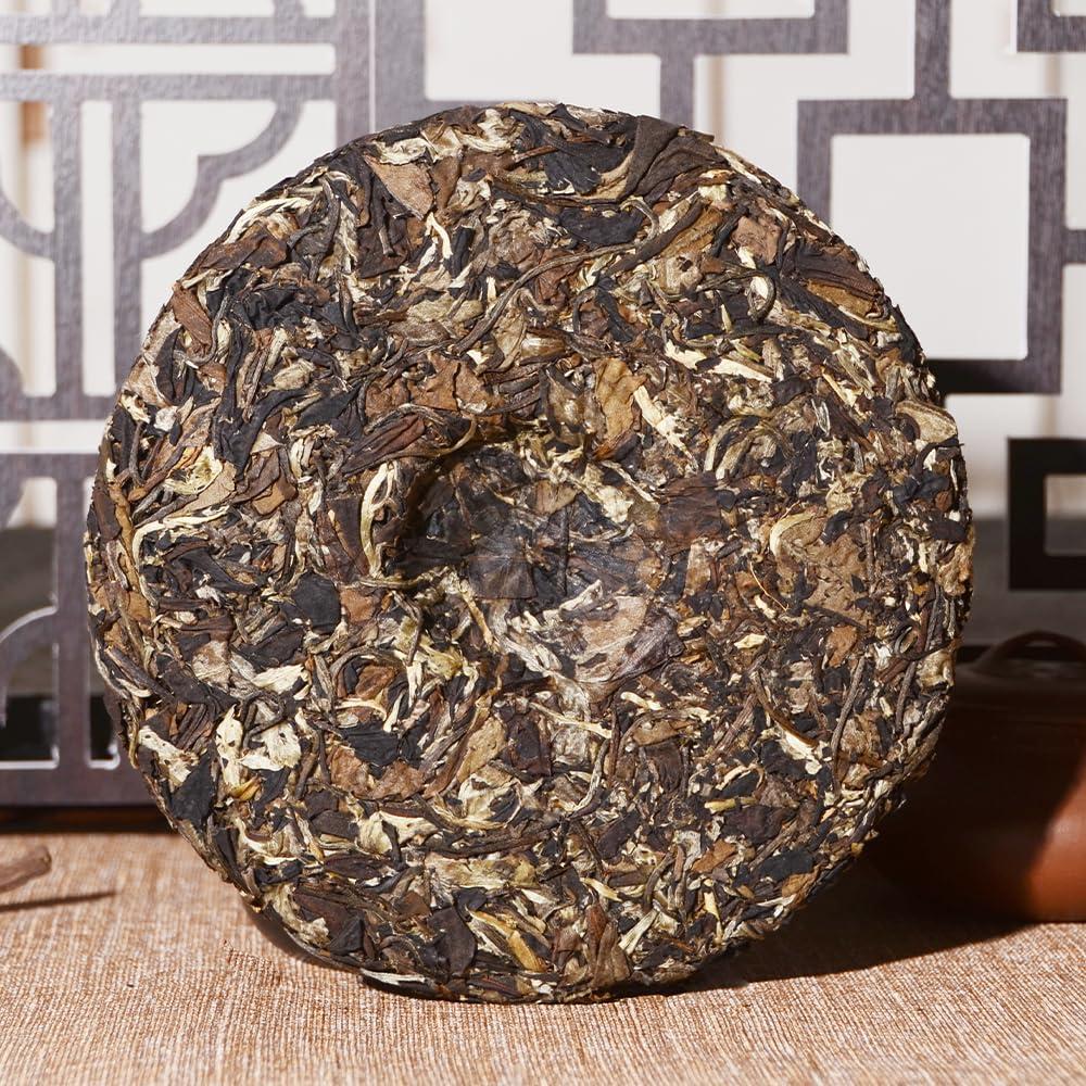 Torta de Té Blanco SANRAN Shoumei 357g Envejecido 2019