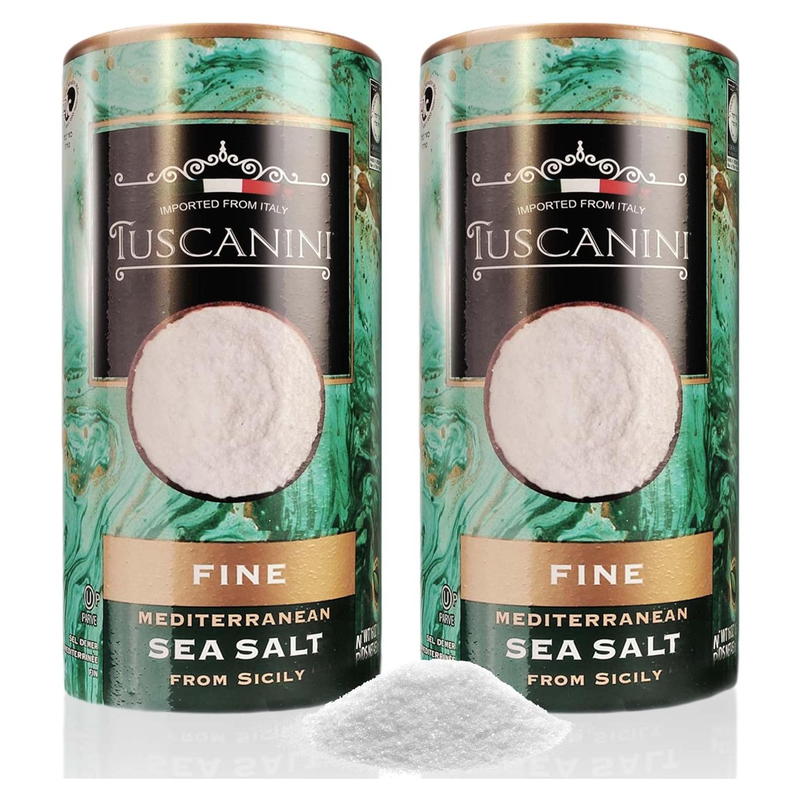 Sal Marina Fina Tuscanini 907g (Paquete de 2) - Auténtica de Sicilia