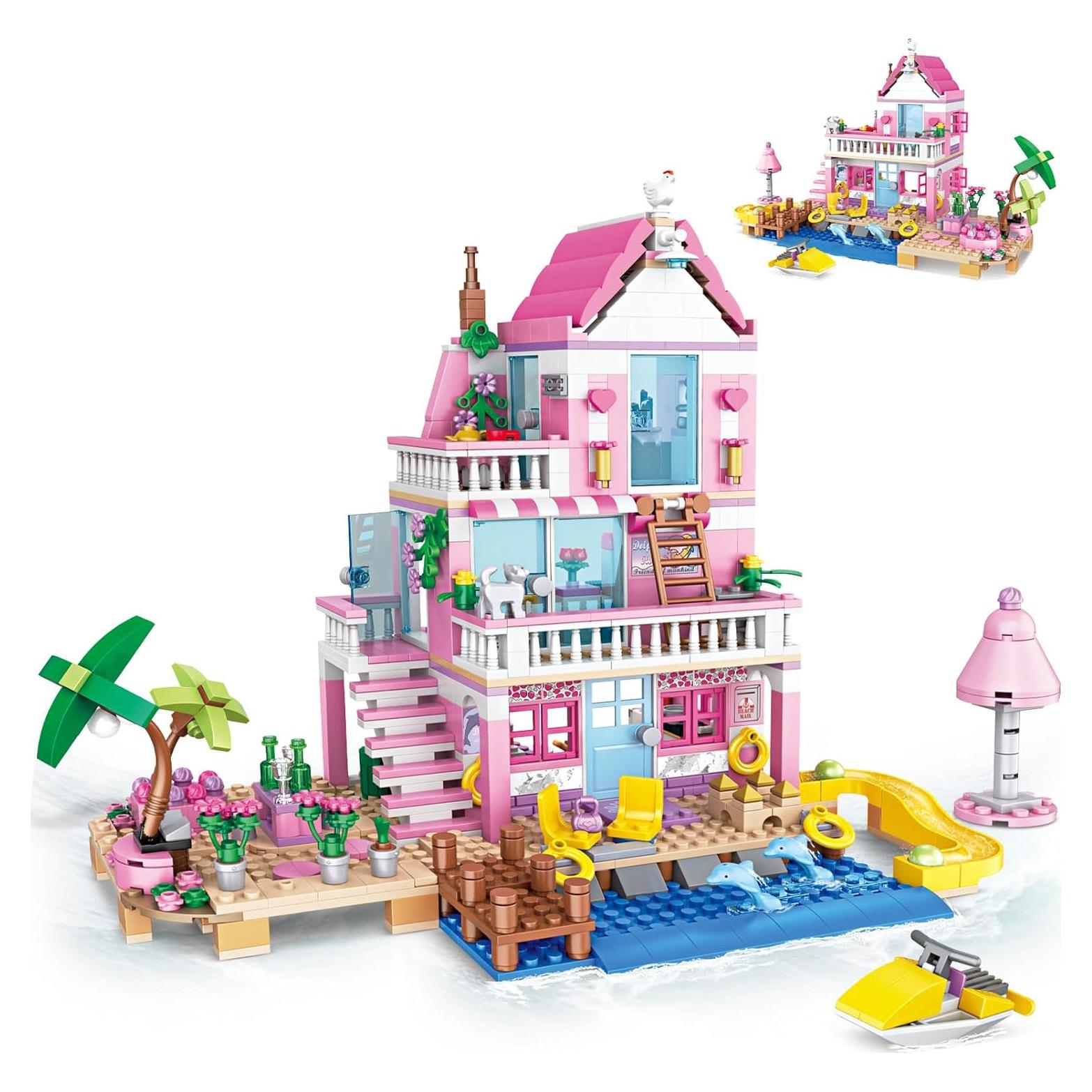 Conjunto de Construcción Villa de Playa Shantou 822 Piezas