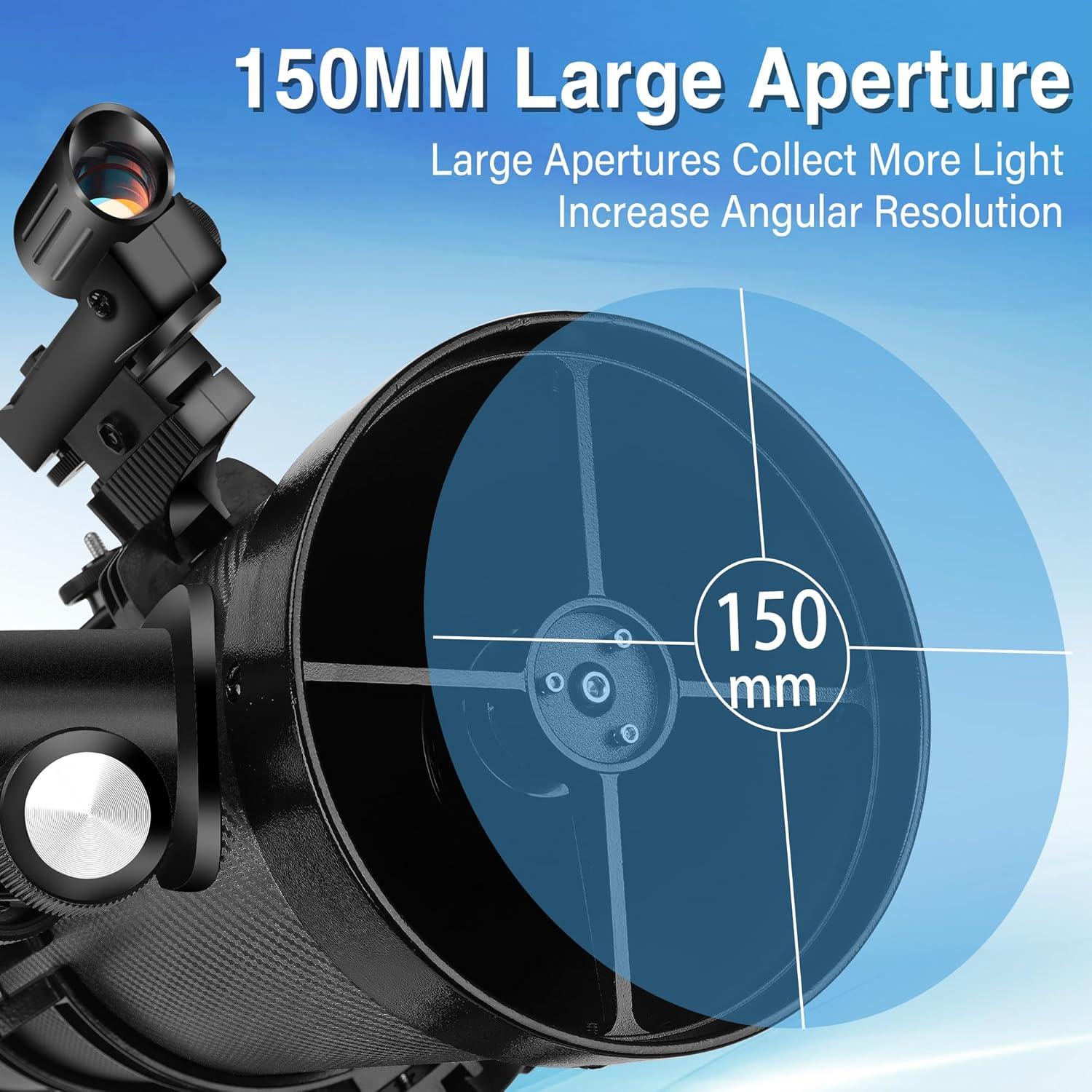Telescopio Reflector Gaterda 150EQ Astronomía 150mm