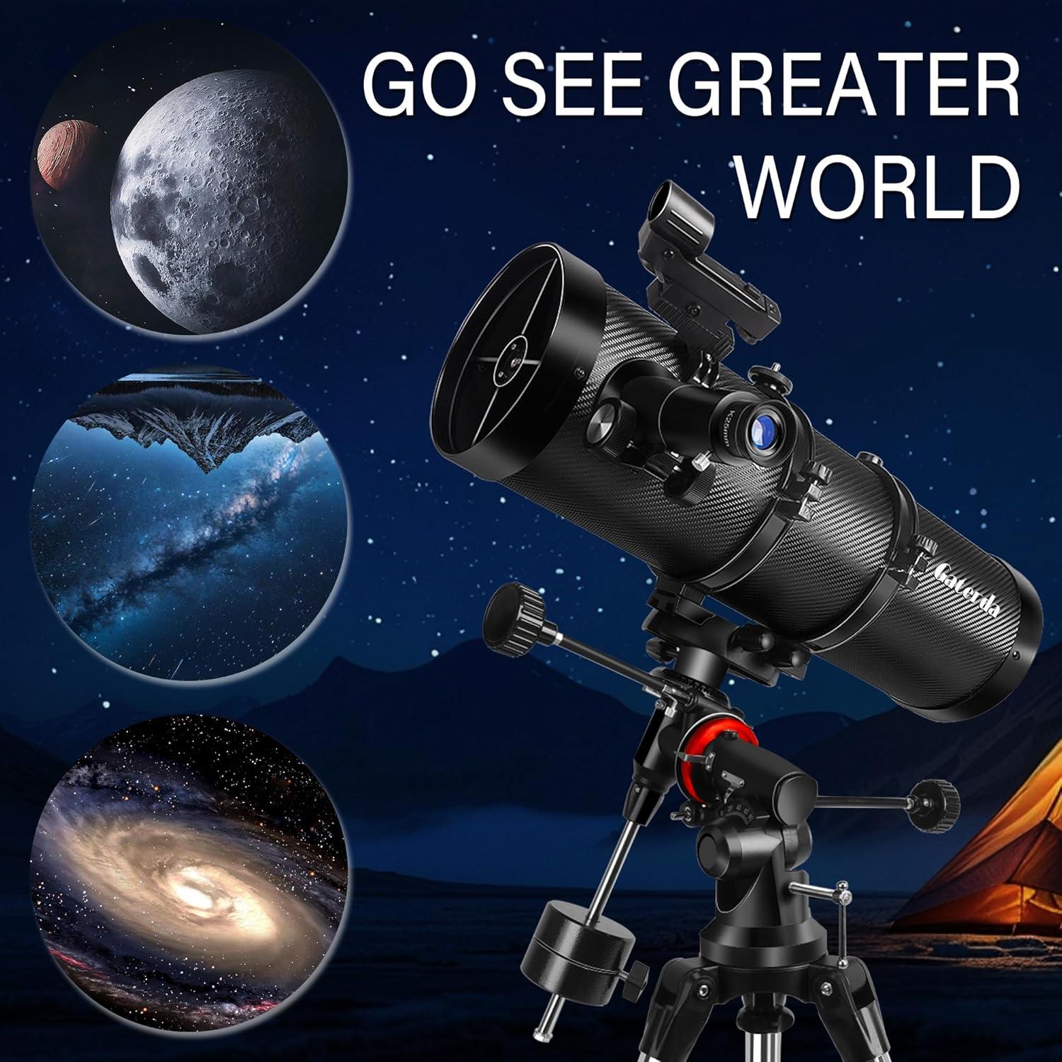 Telescopio Reflector Gaterda 150EQ Astronomía 150mm