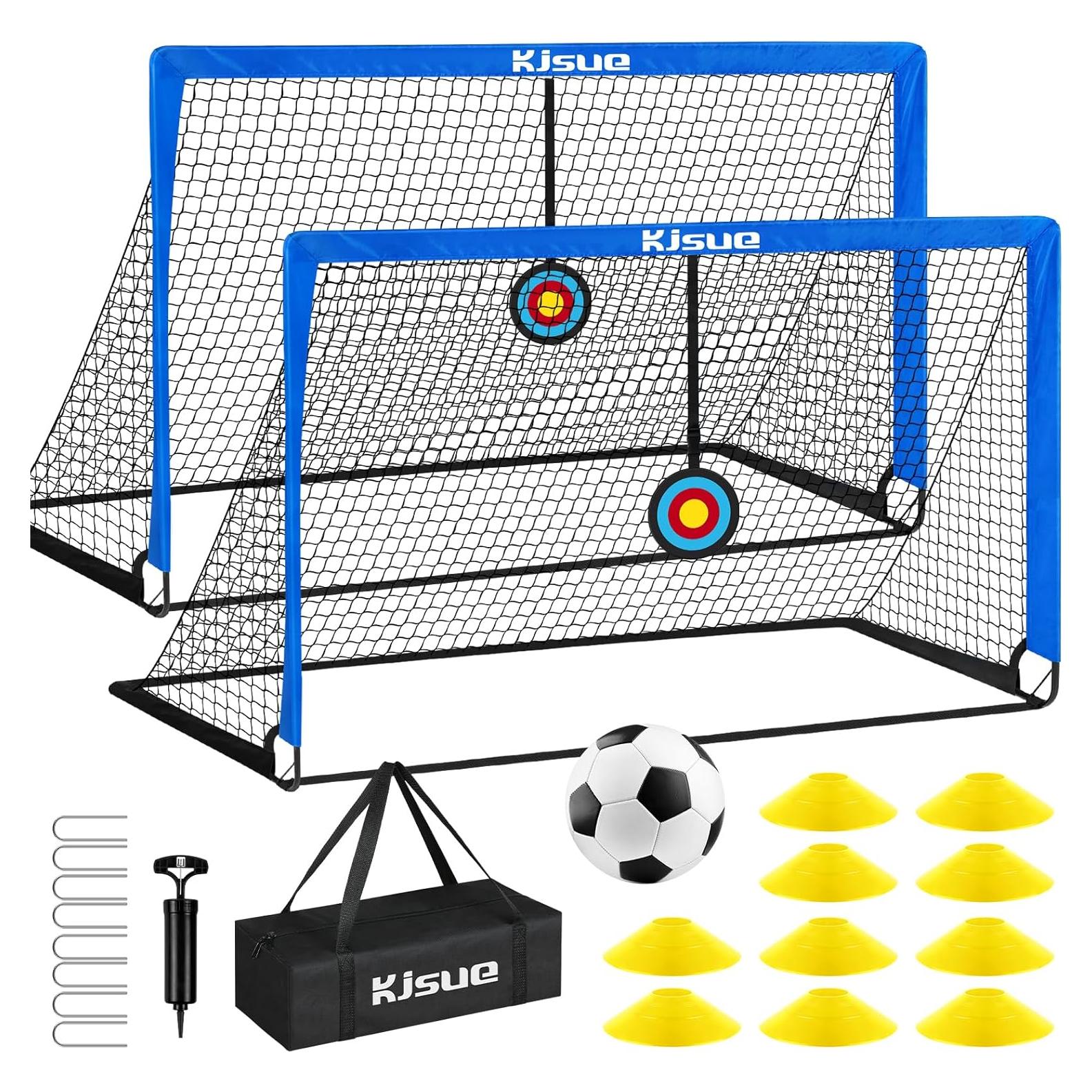Porterías de Fútbol KJSUE para Niños 152x109cm - Juego Completo