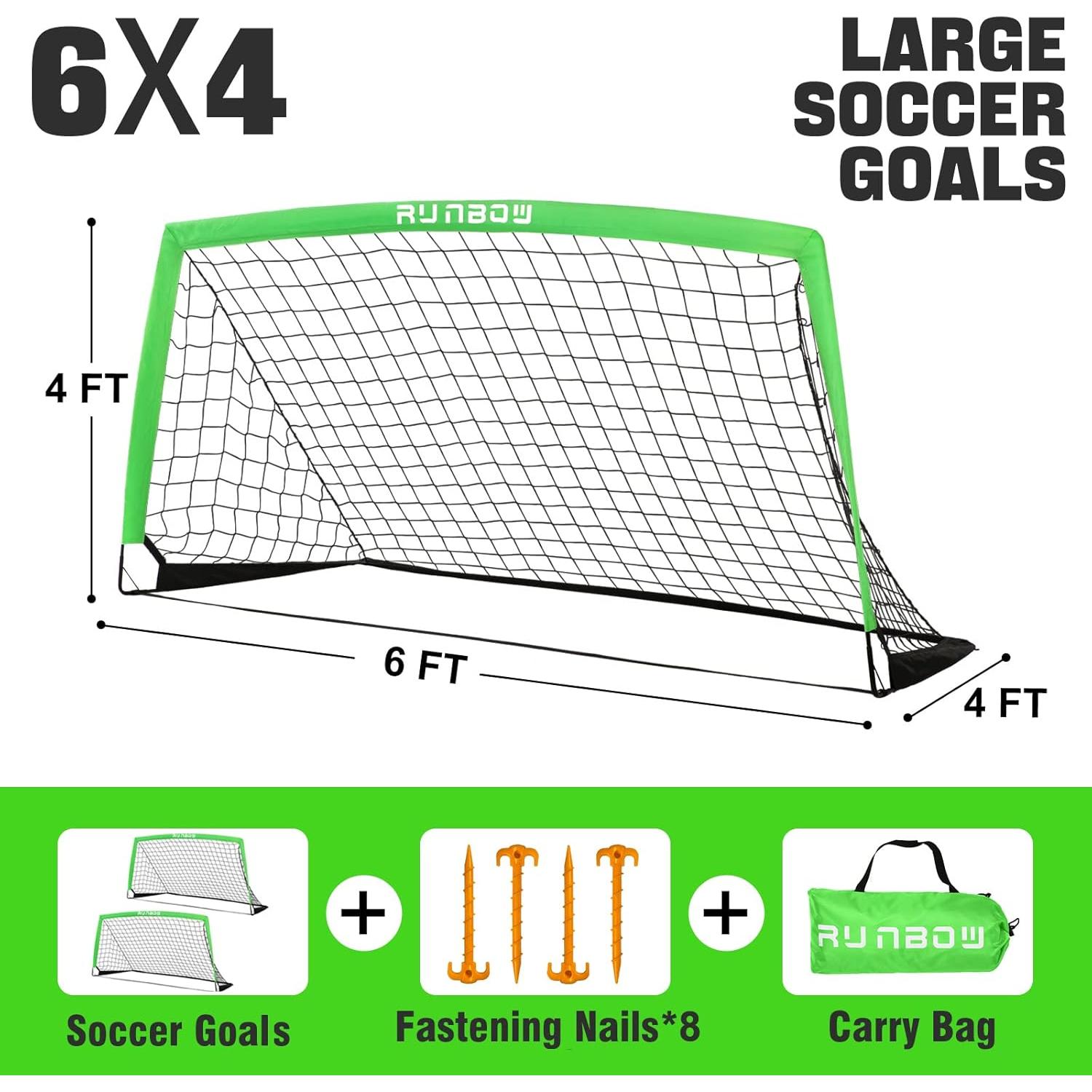 Portería de Fútbol RUNBOW 183x122 cm Plegable con Bolsa