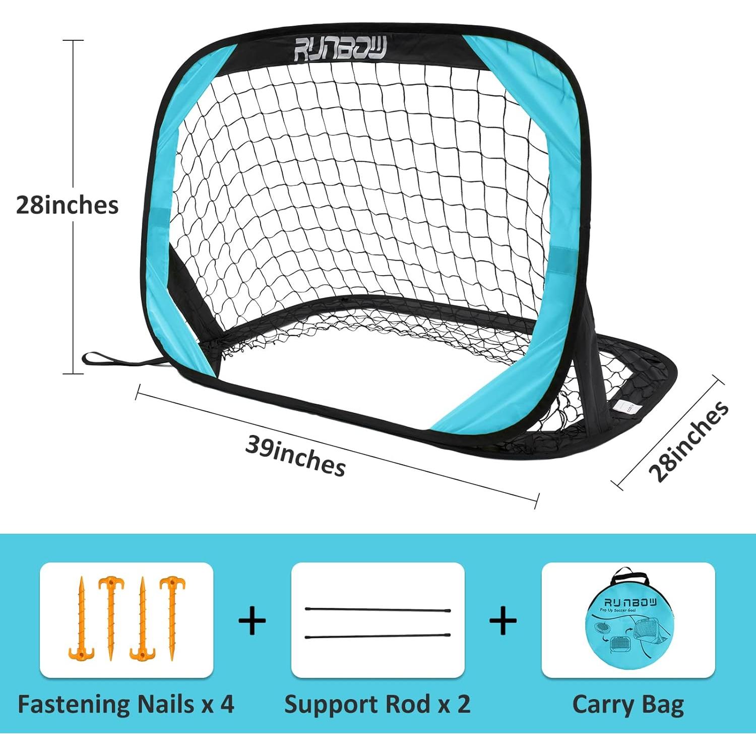 Meta de Fútbol Plegable RUNBOW 1.01x0.67m con Bolsa