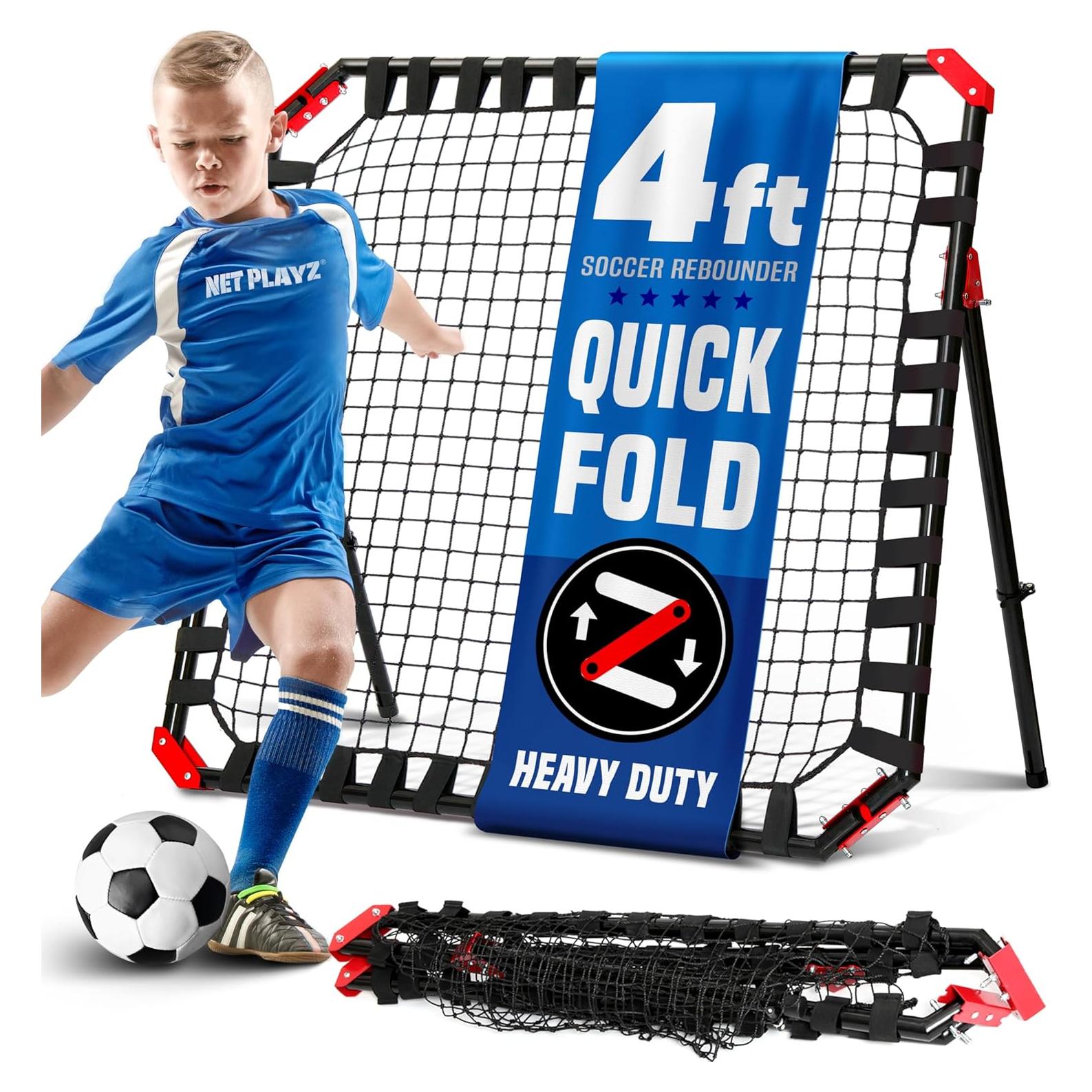 Rebotador de Fútbol Portátil NET PLAYZ 1.22m x 1.22m Ajustable