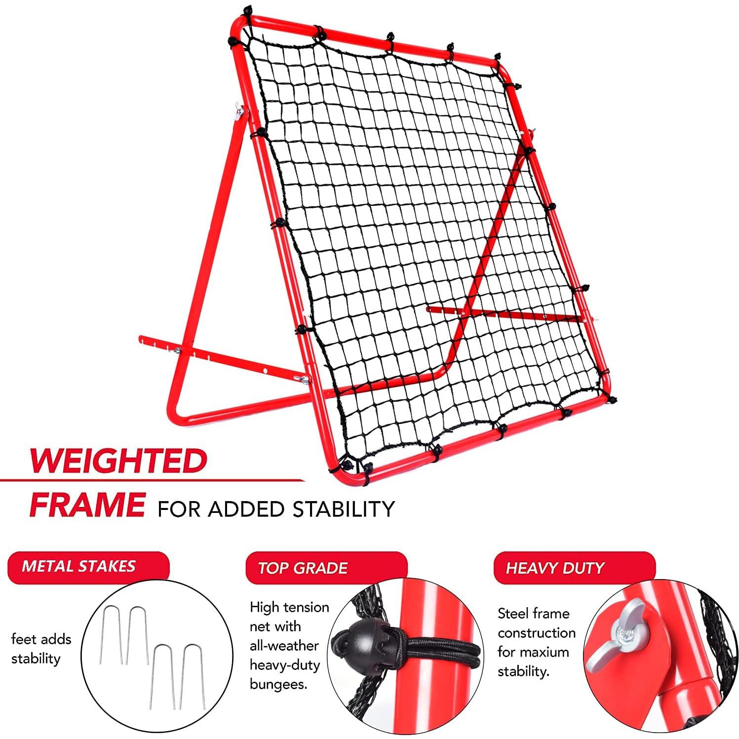 Red de Rebote de Fútbol DRNM 1x1m Plegable para Entrenamiento