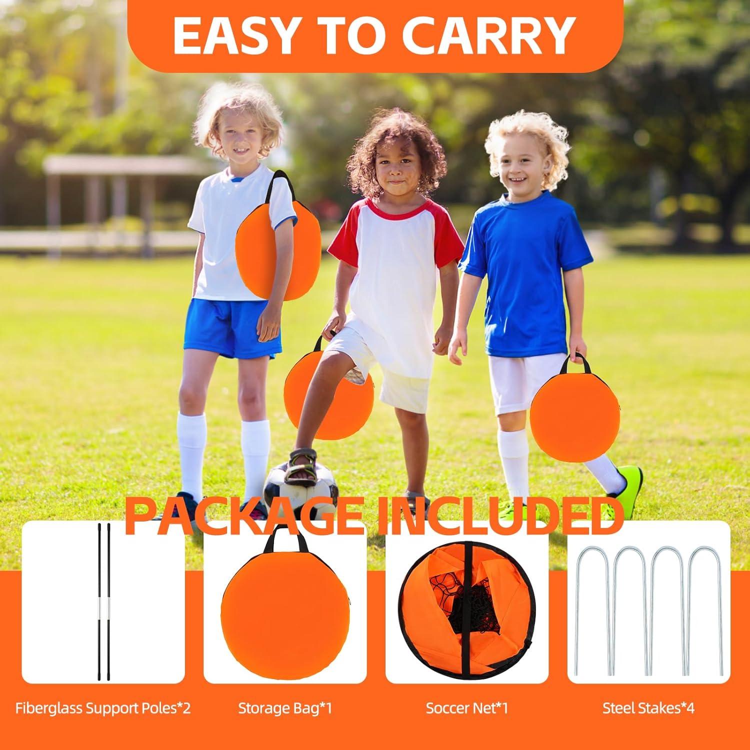 Portería de Fútbol Plegable YUUKILAX 1.0x0.7m Portátil