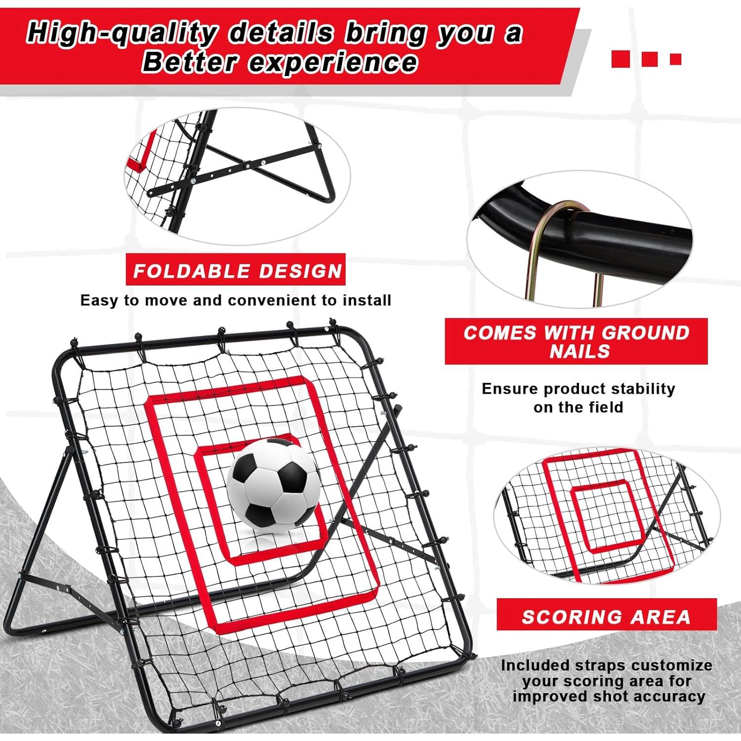 Reductor de Rebote de Fútbol Meooeck 106.68 cm Azul