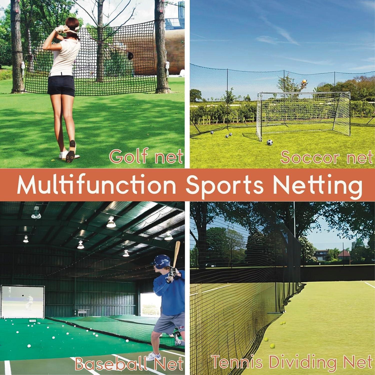 Red de Práctica de Golf Parslue 3x3m Nylon Resistente