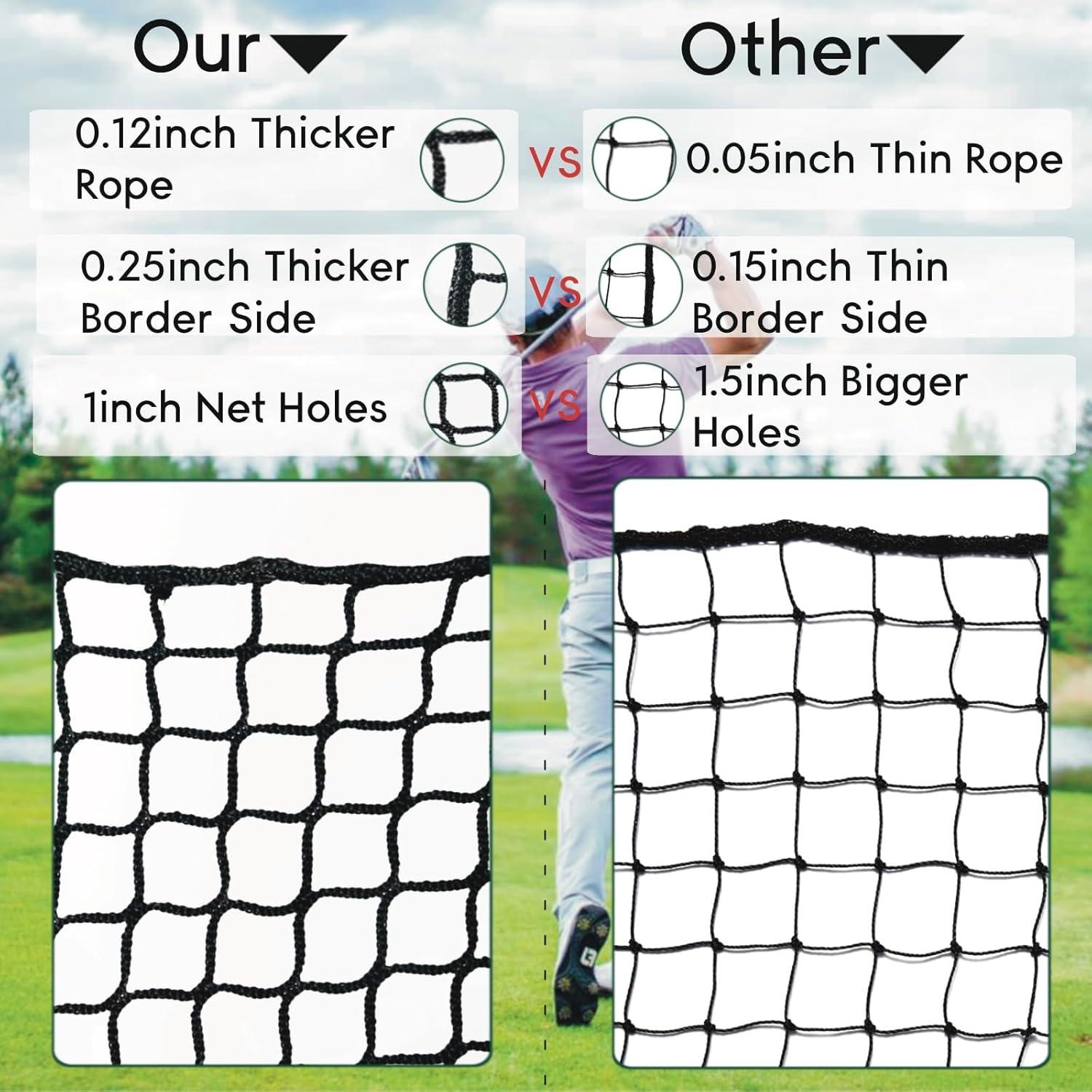 Red de Práctica de Golf Parslue 3x3m Nylon Resistente