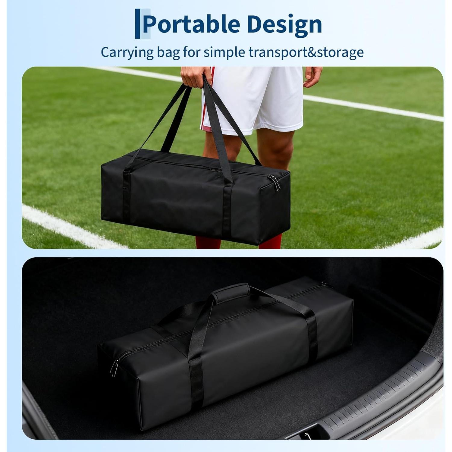 Gol de Fútbol Portátil GarveeLife 1.83x1.22 m con Marco de Acero