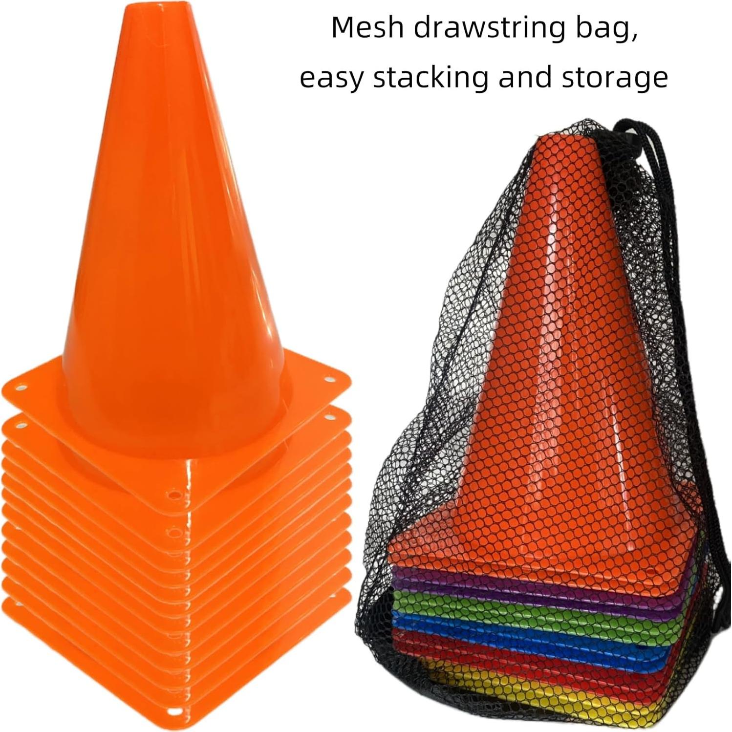 12 Conos Deportivos de Plástico Naranjas 18 cm LCPQMZGH