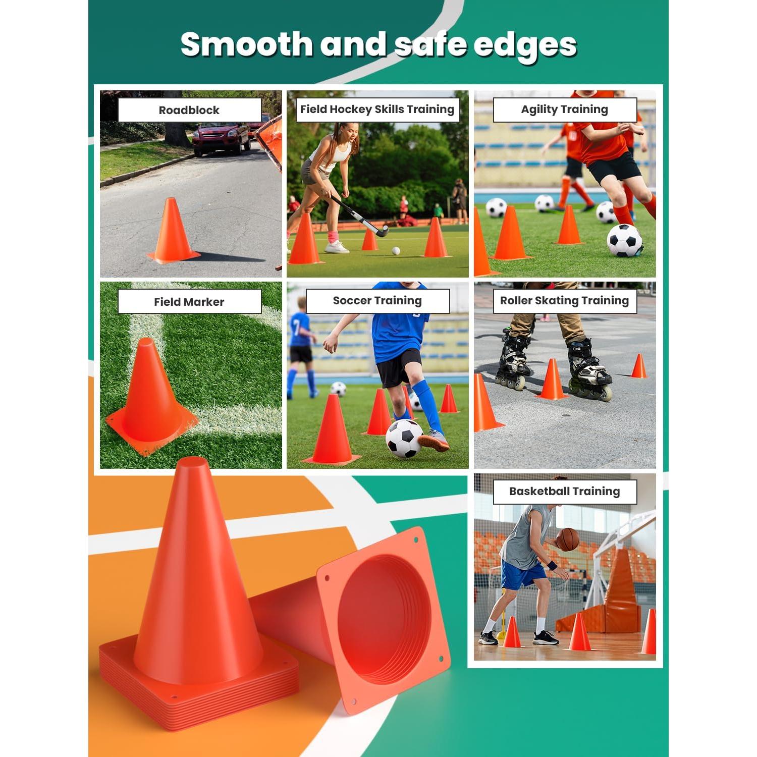 Escalera de Agilidad GHB Pro 12 Peldaños 6 Metros + 12 Conos 18 cm