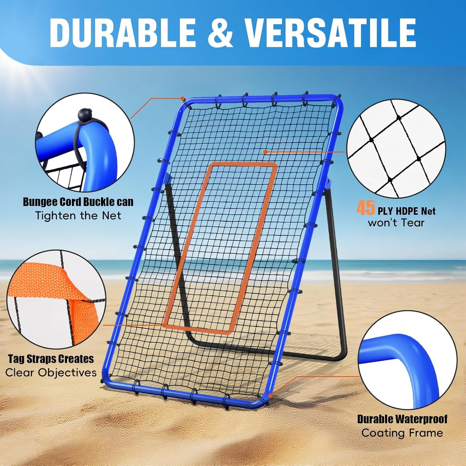Red de Rebote de Voleibol Orealla S0019 2.13x1.22 m Ajustable