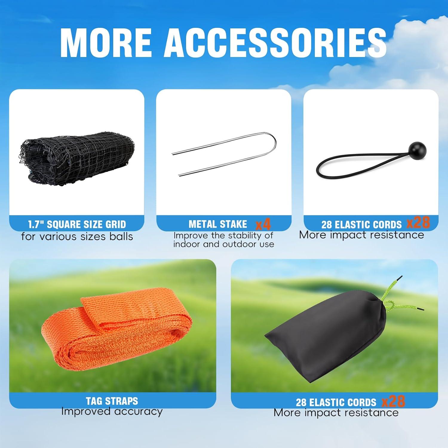 Red de Rebote de Voleibol Orealla S0019 2.13x1.22 m Ajustable