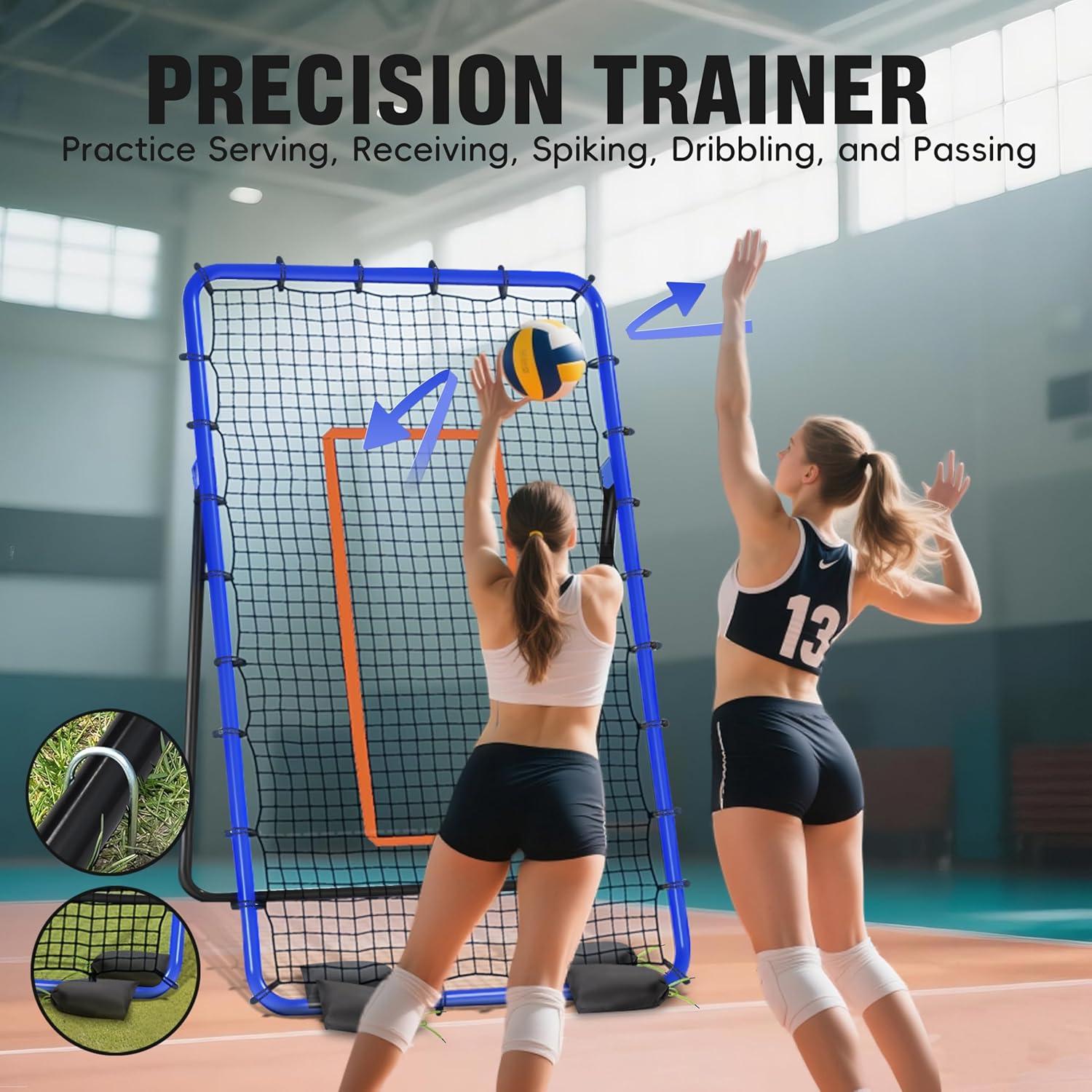 Red de Rebote de Voleibol Orealla S0019 2.13x1.22 m Ajustable