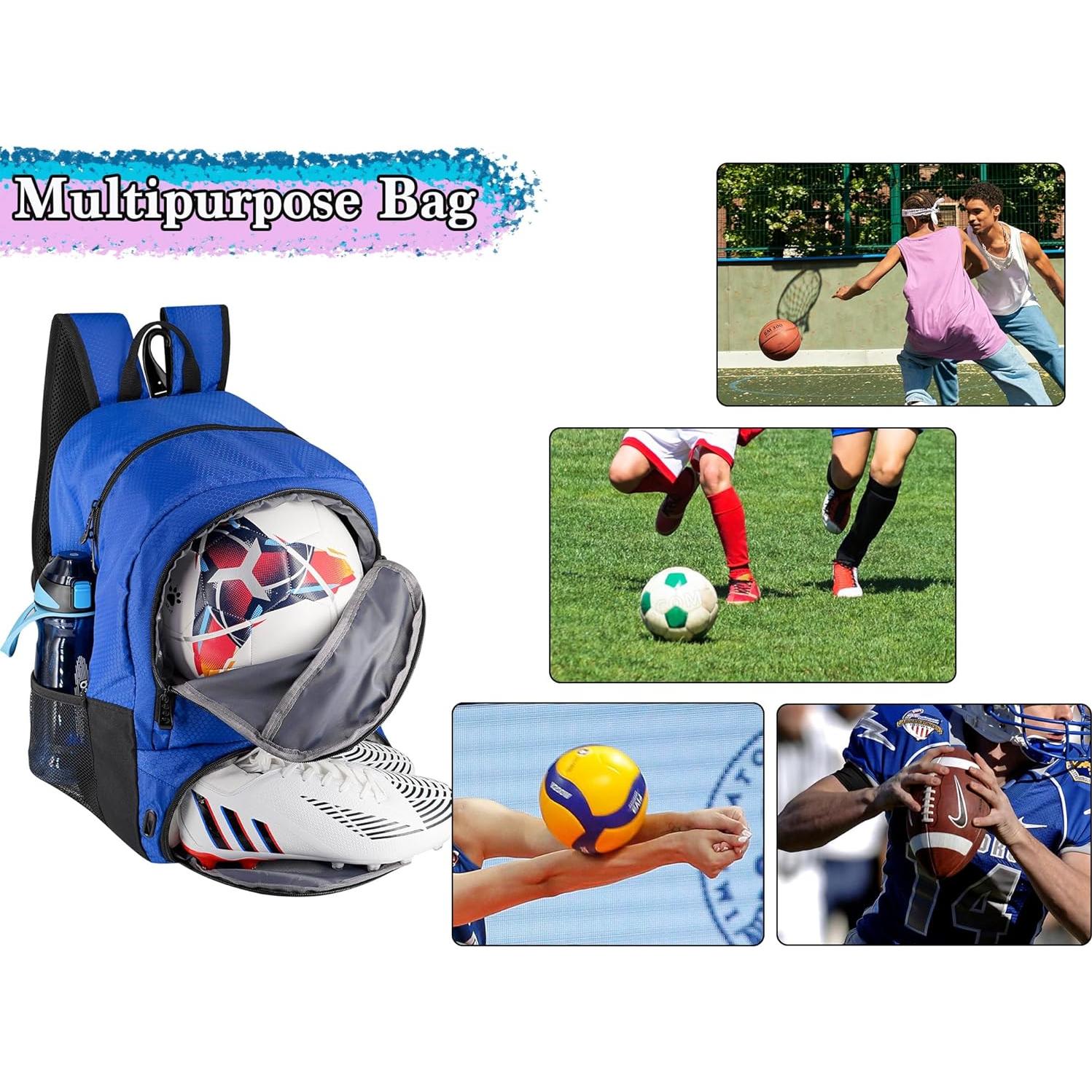 Mochila de Fútbol Juvenil Moonlike Verde con Compartimentos