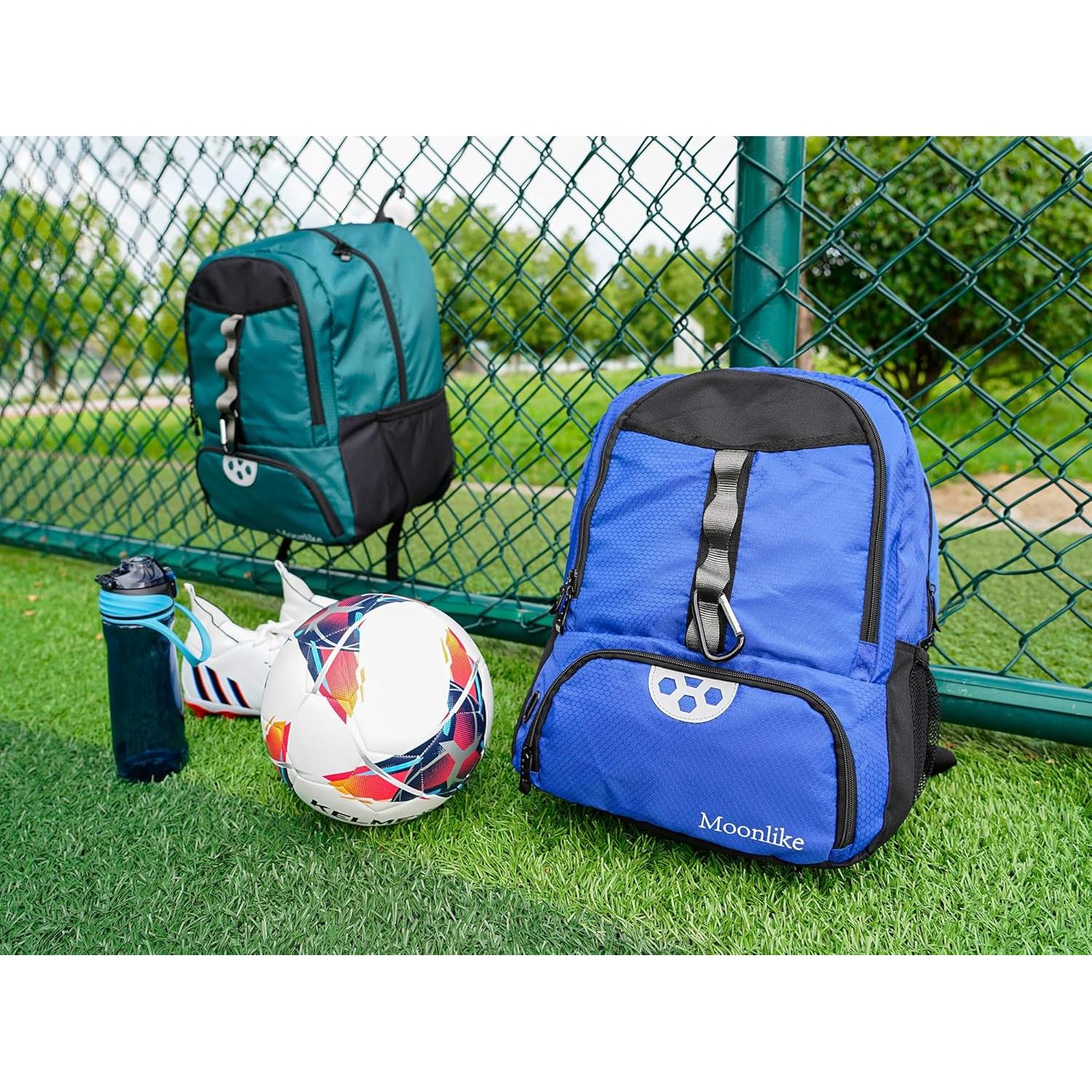 Mochila de Fútbol Juvenil Moonlike Verde con Compartimentos