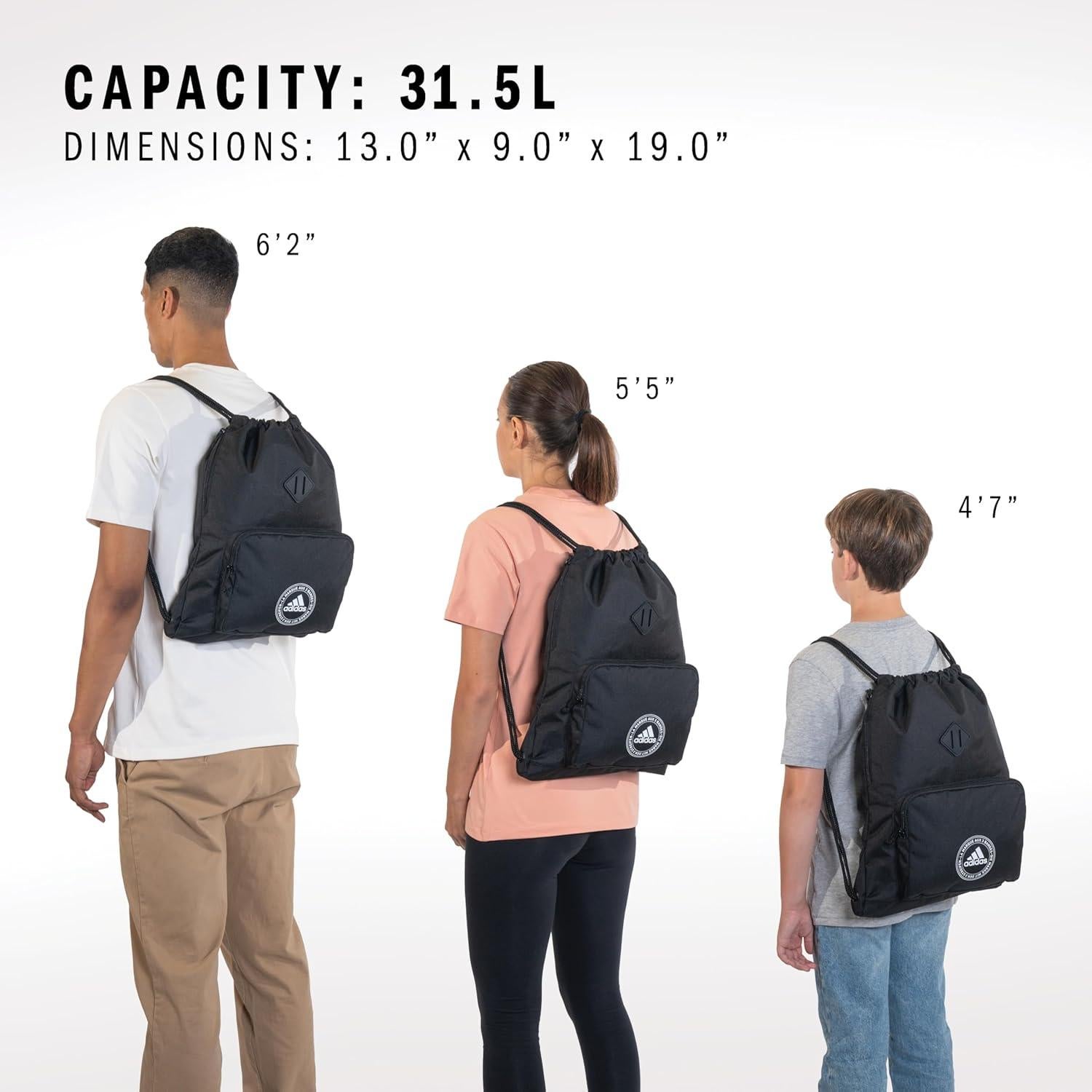 Saco adidas Classic 3S 2.0 Unisex Negro 13.5L